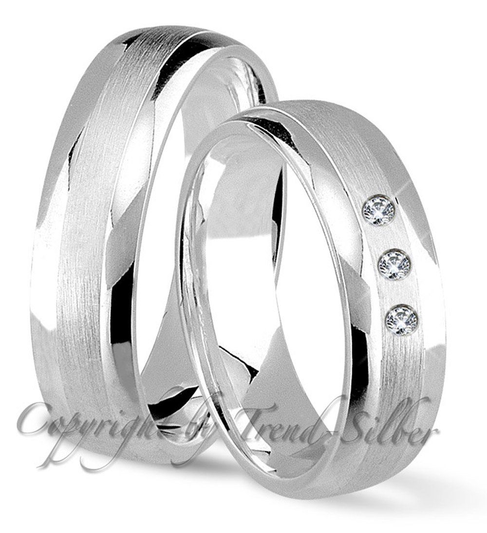 Trauringe123 Trauring Hochzeitsringe 38 Verlobungsringe Silber Trauringe Stein, J- mit aus Eheringe Partnerringe 925er