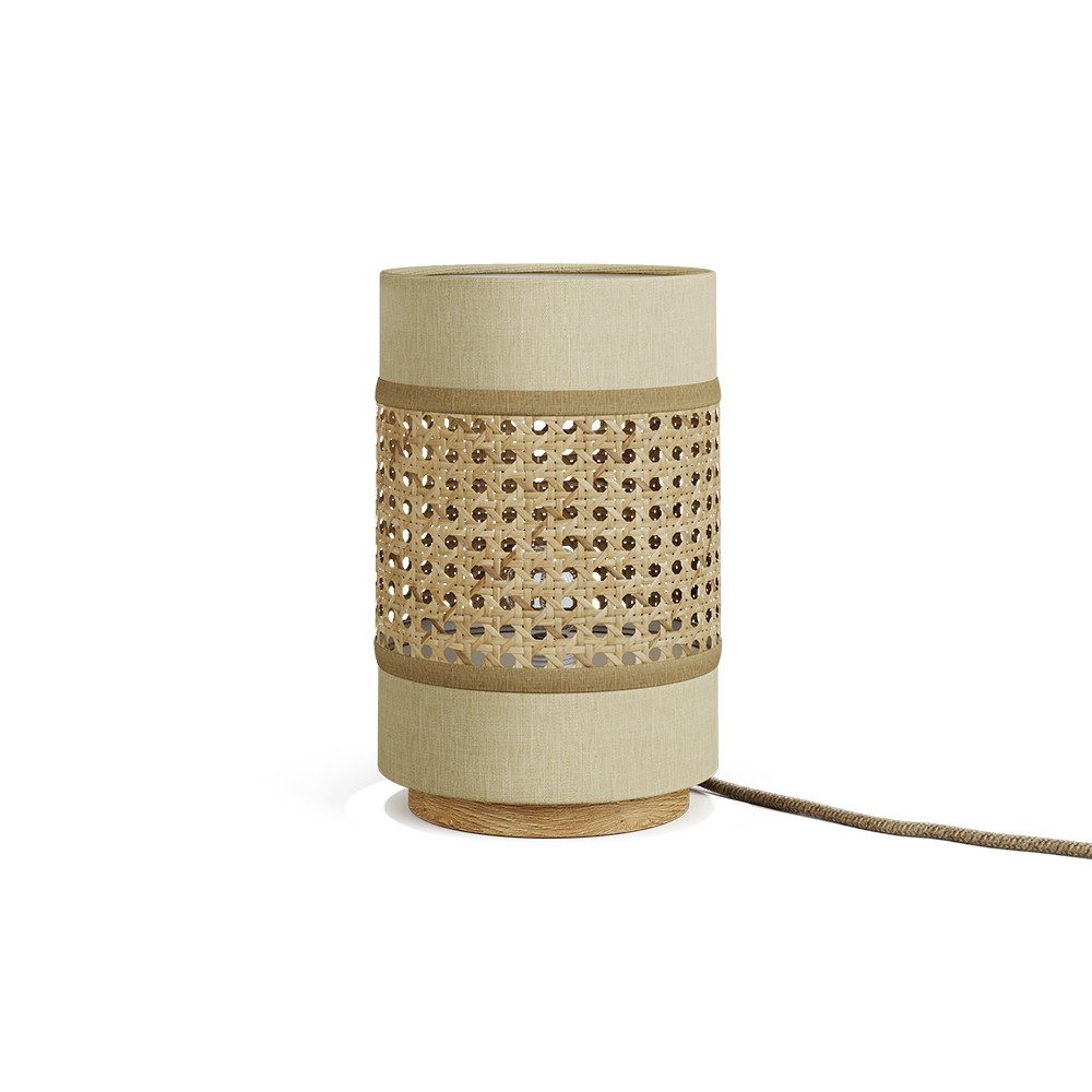 Vicco Nachttischlampe Morten, Rattan/Creme, 17.5 x günstig online kaufen