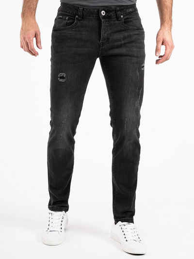 PEAK TIME Slim-fit-Jeans München Herren Jeans Super Stretch mit Destroyed-Effekt