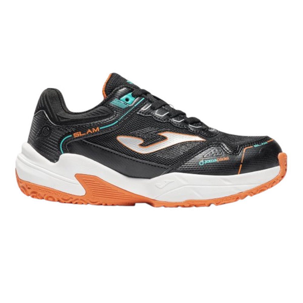 Joma Padelschuhe Slam JR 2601 schwarz/orange Kinder Tennisschuh