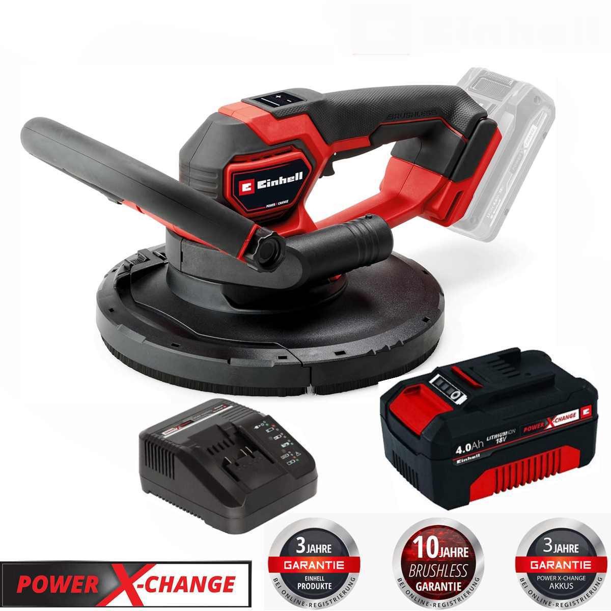 Einhell Trockenbauschleifer Professional 18V Trockenbauschleifer TP-DWS 18/225 Li B + Akku 4.0 Ah