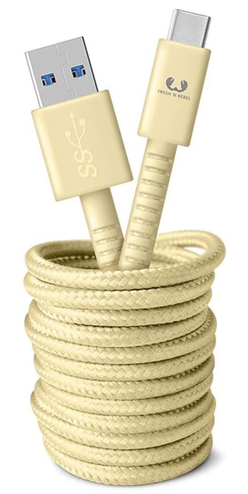 Fresh 'n Rebel Fresh'n Rebel "Fabriq" USB-C Kabel 3m Buttercup USB-Kabel, USB-A, USB-C (300 cm)