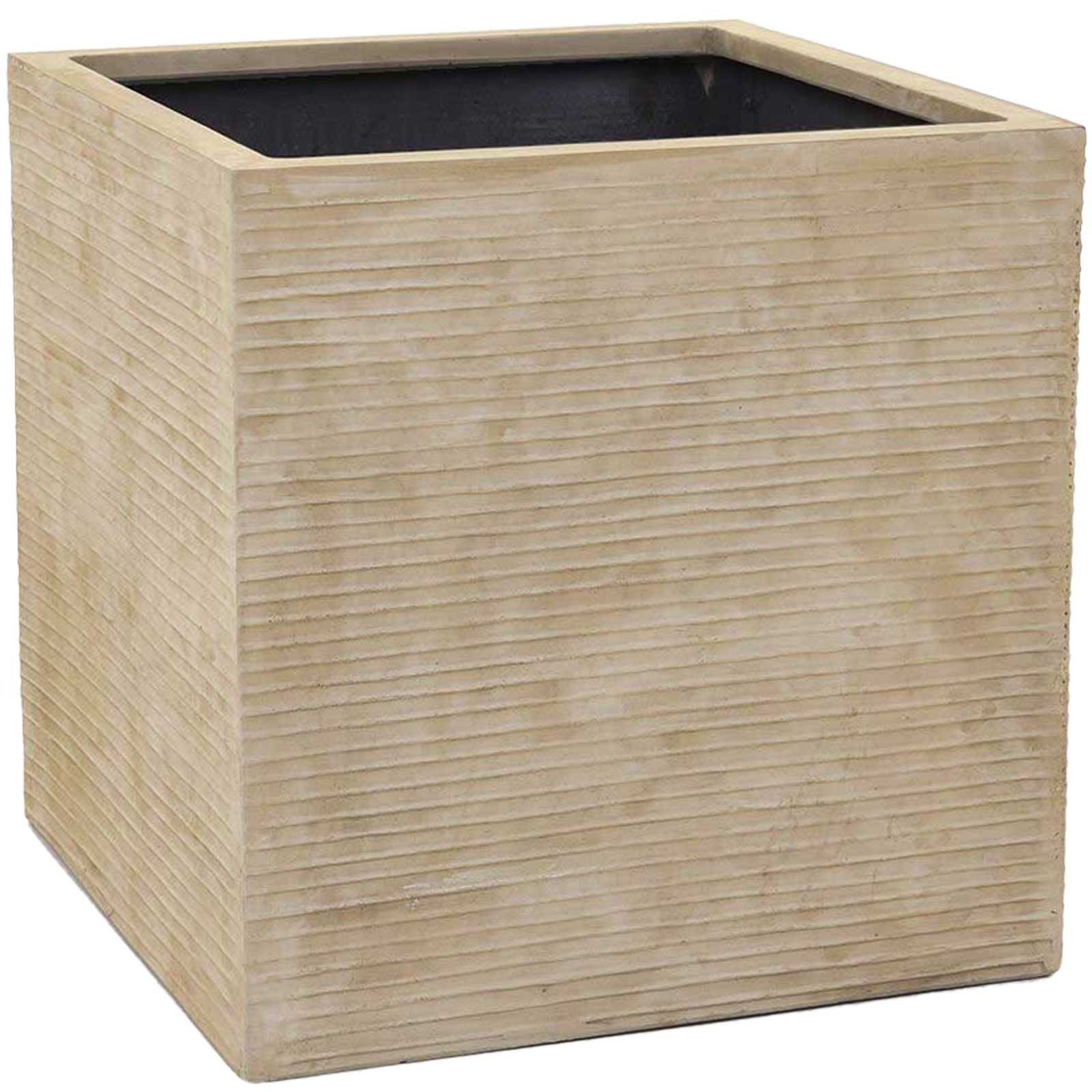 VIVANNO Pflanzkübel Fiberglas BLOCK Würfel - günstig online kaufen