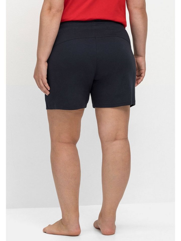 Sheego Shorts Große Größen mit Kontrastdetails, aus weichem Interlock