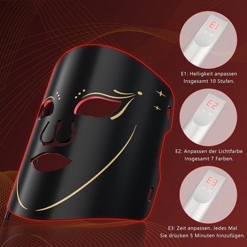 MDHAND Kosmetikbehandlungsgerät Photon Hautverjüngungsmaske für Gesicht, 1-tlg., 7 Farben, Lichtbehandlung, Anti-Aging, Faltenentfernung