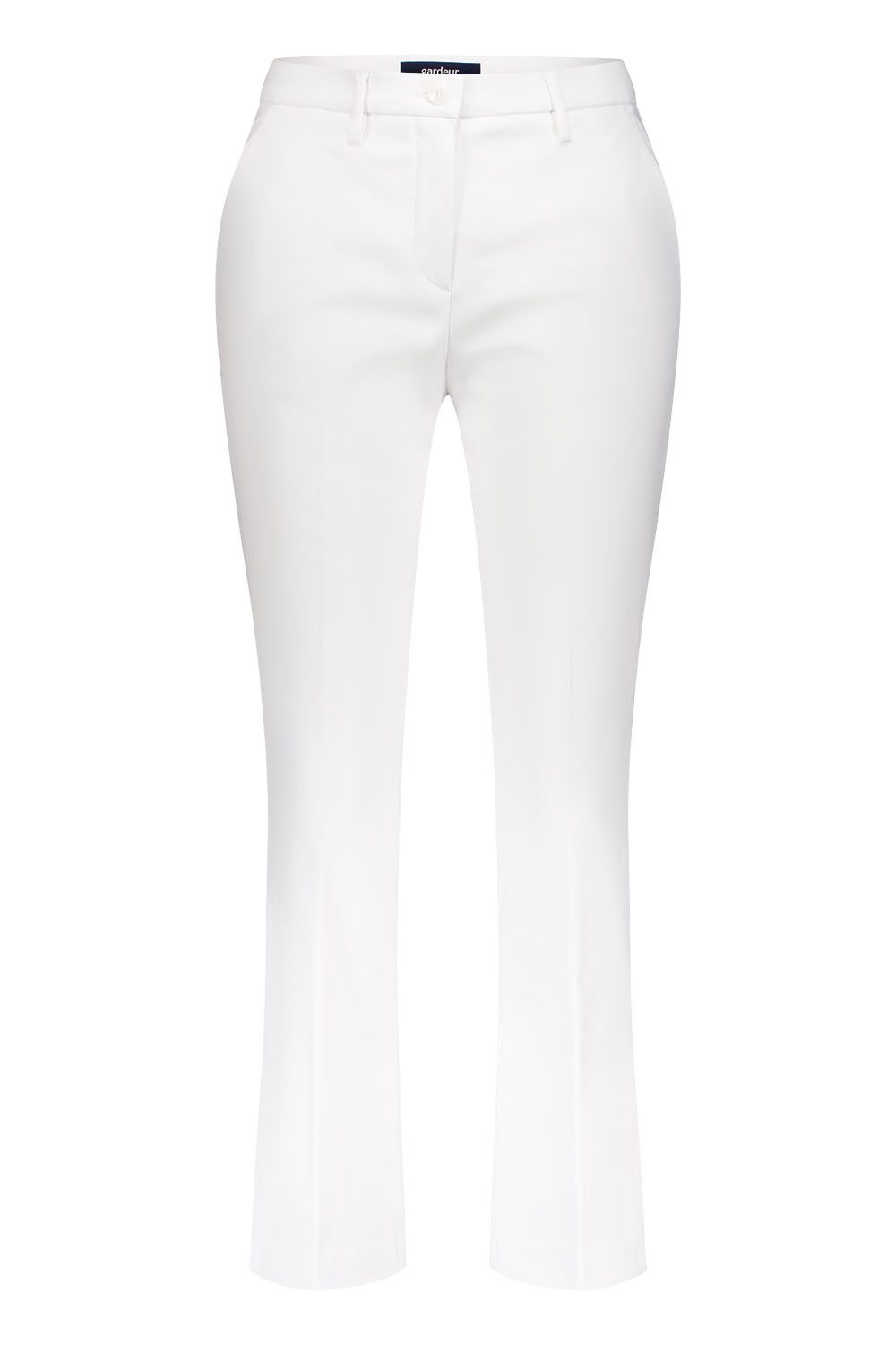 Atelier GARDEUR Bootcut-Jeans ZELMA1-601601-1002, Slim Fit Bootcut, weiß, verkürzte Länge Slim Fit mit leichtem Bootcut Saumschlitz und Baumwoll-Stretch
