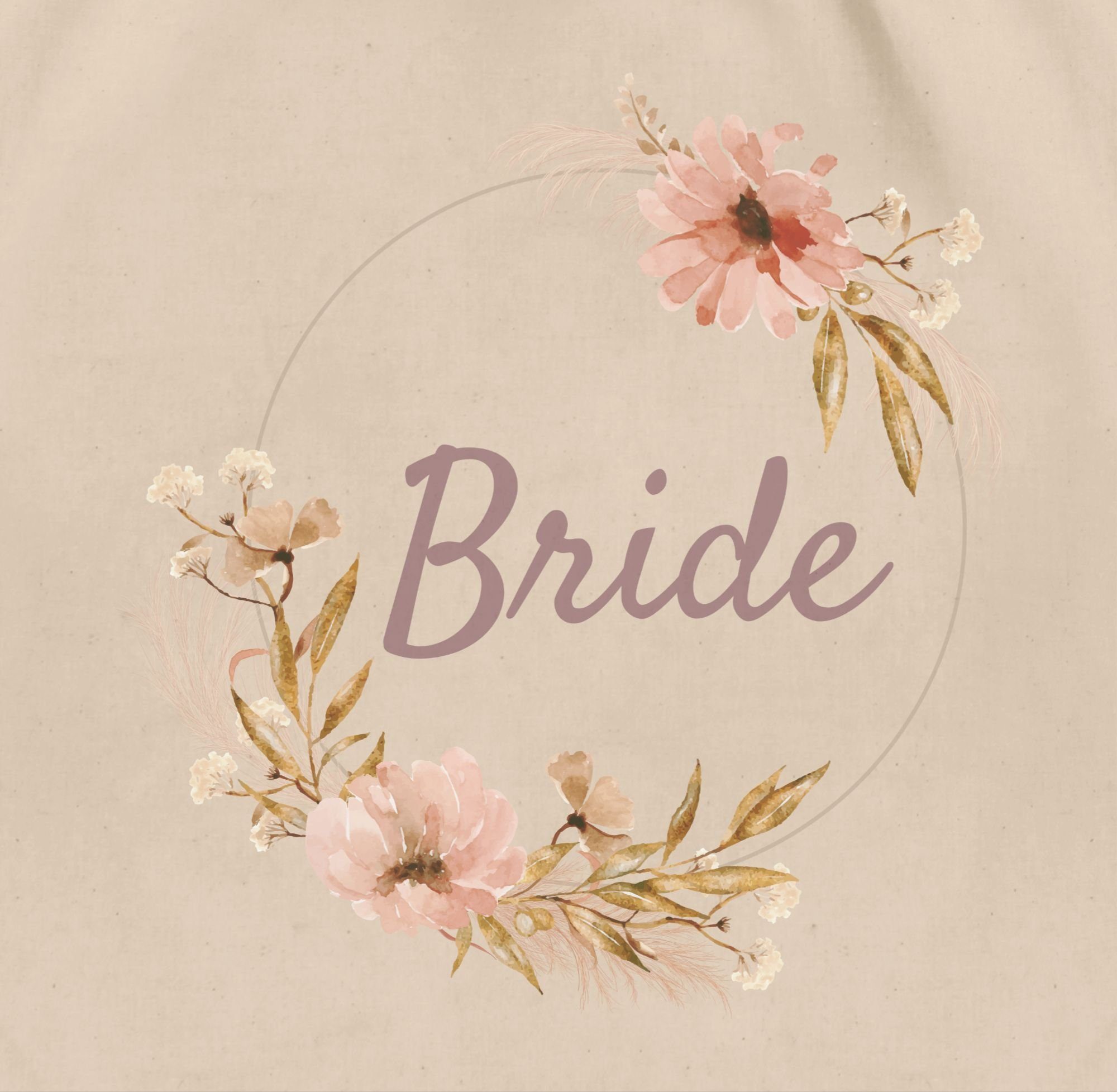 Shirtracer Turnbeutel Bride Braut Boho, JGA Junggesellenabschied Frauen