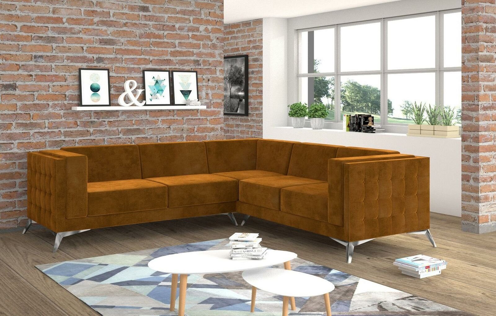 JVmoebel Ecksofa, Ecksofa Wohnlandschaft Design Sofa Couch Polster Sitz