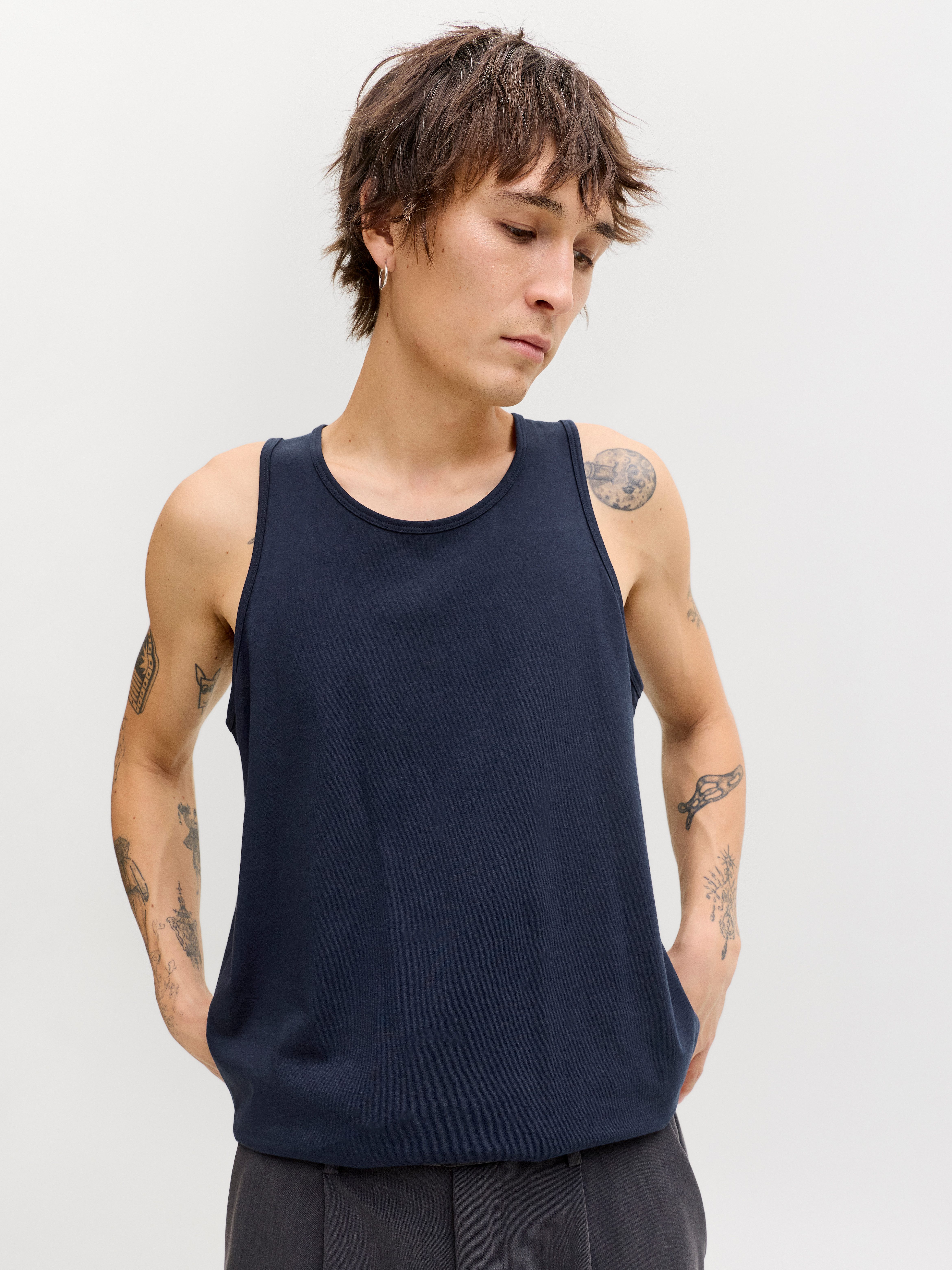 Jack & Jones Muscleshirt JJEORGANIC BASIC TANKTOP NOOS Baumwolle, Rundhalsausschnitt
