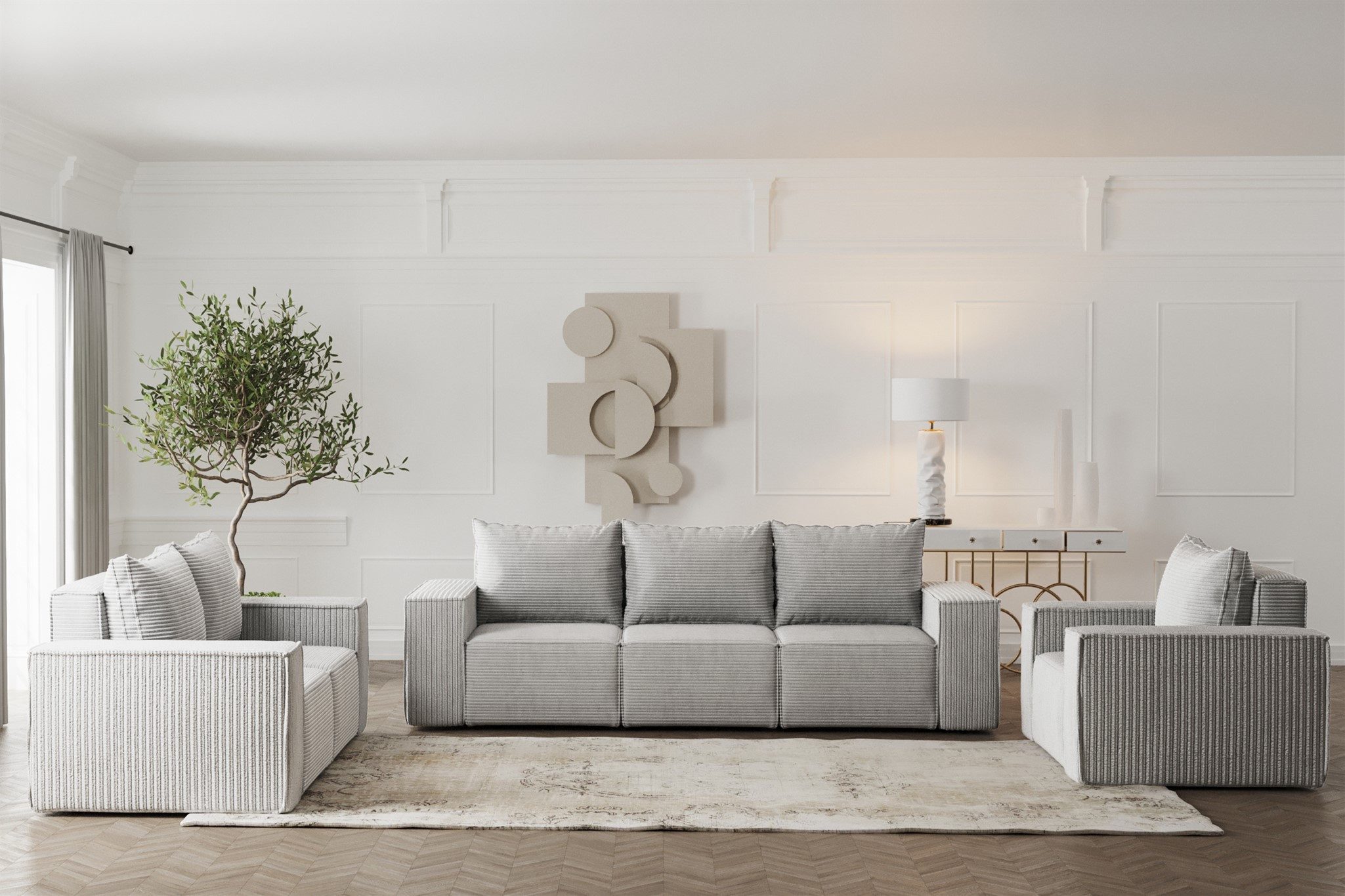 Fun Möbel Polstergarnitur Sofa-Set Designersofa ESTELLE günstig online kaufen