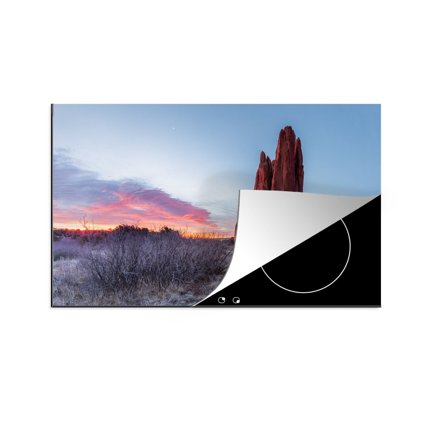 MuchoWow Herdblende-/Abdeckplatte Park - Colorado für 85x52 (1 tlg), küche, Amerika Ceranfeldabdeckung die Steine cm, - Induktionsmatte - Vinyl, - Horizont