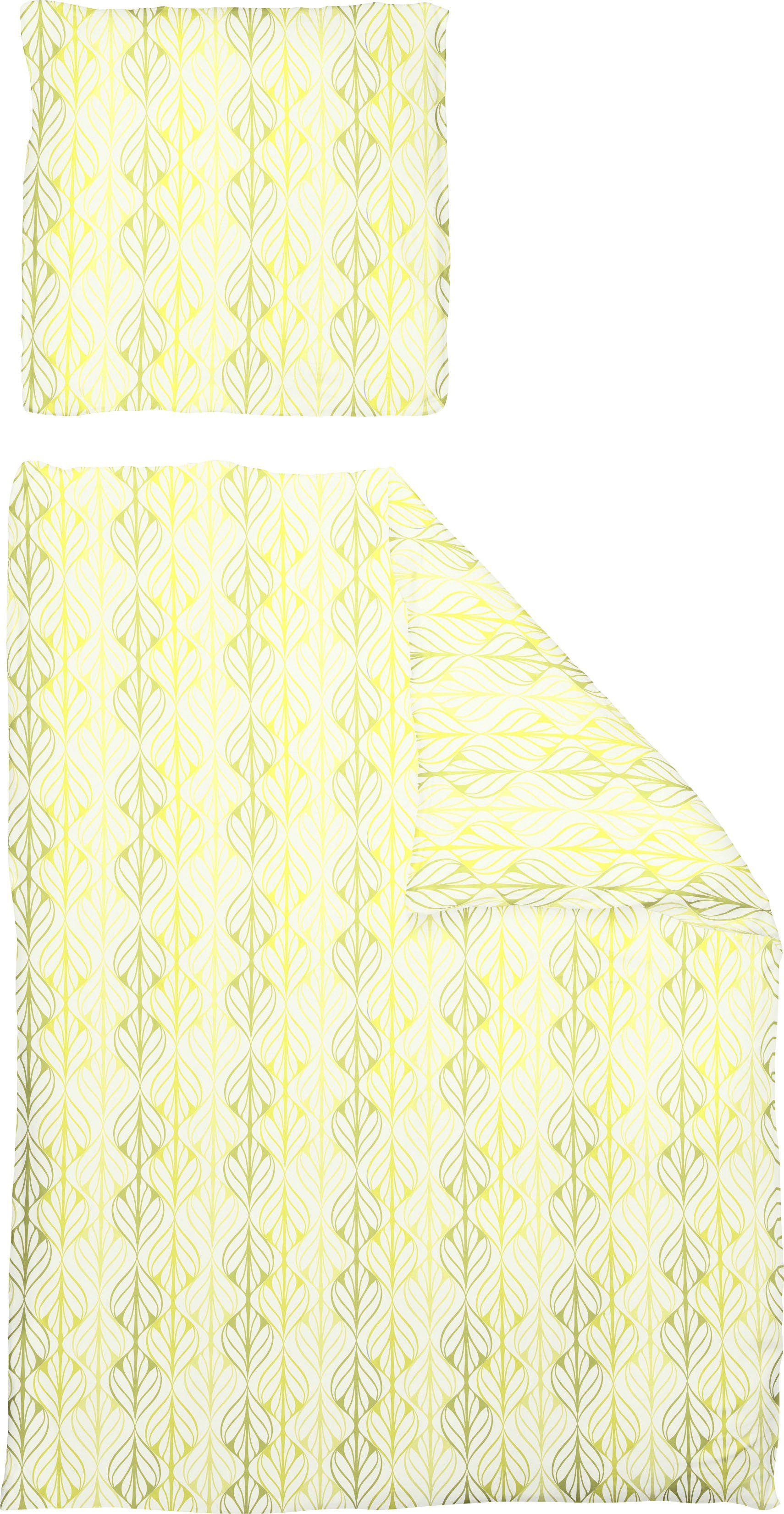 Adam Bettwäsche Leinenbettwäsche Wave, Jacquard, 2 teilig, aus Bio-Baumwolle