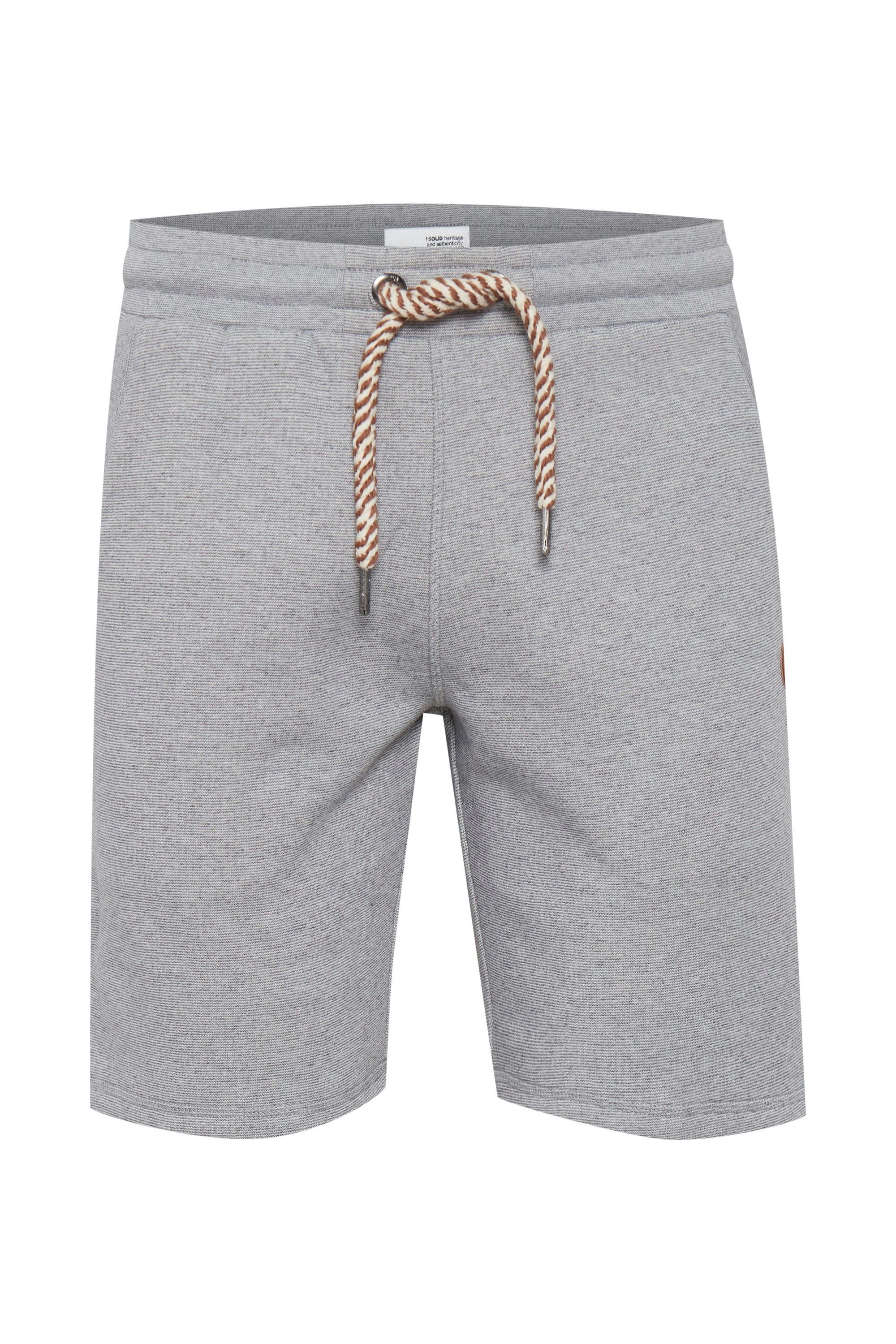 (1840051) Shorts !Solid Kordeln SDNafko Melange Sweatshorts mit Grey Sweat