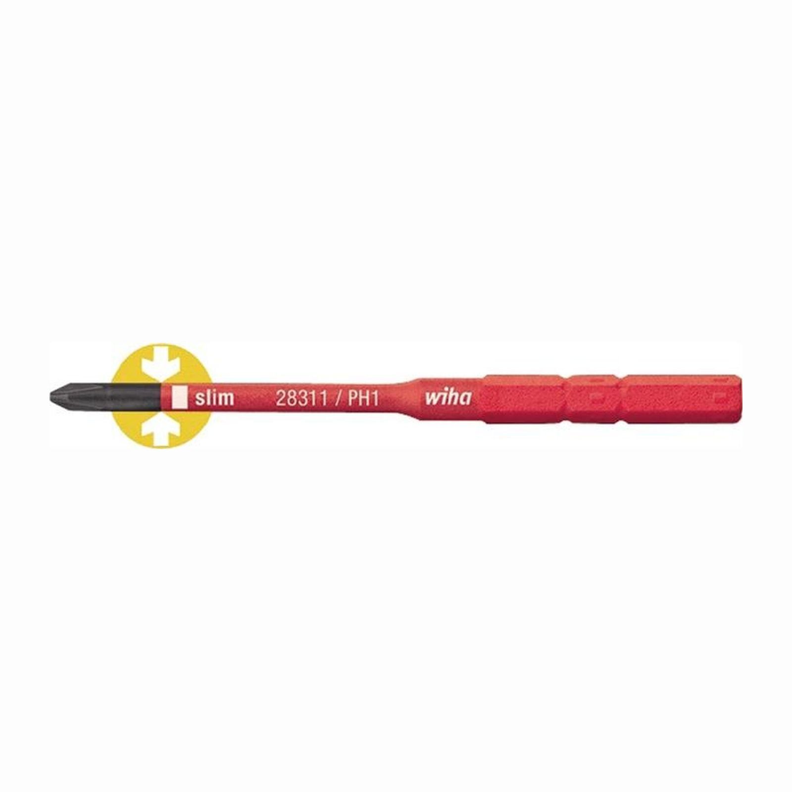 Wiha Drehmomentschlüssel Wiha Wechselklinge SlimBit electric PH 1 x 75 mm VDE isoliert - 3...