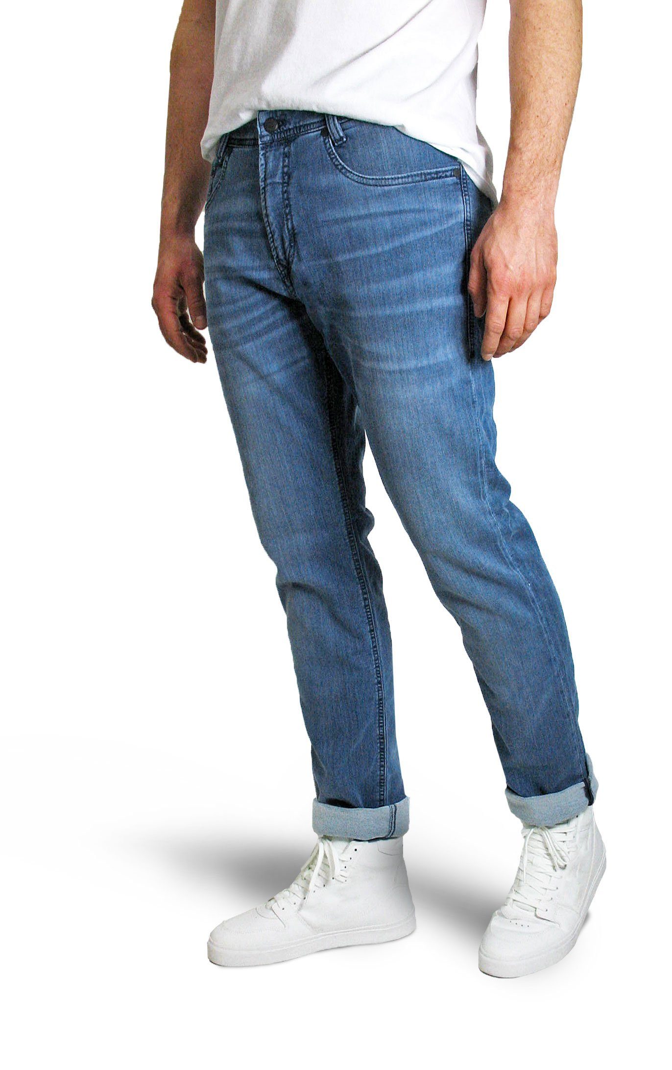 MAC 5-Pocket-Jeans Jog'n Jeans 0994L Light Sweat Denim Stone Blue Used
