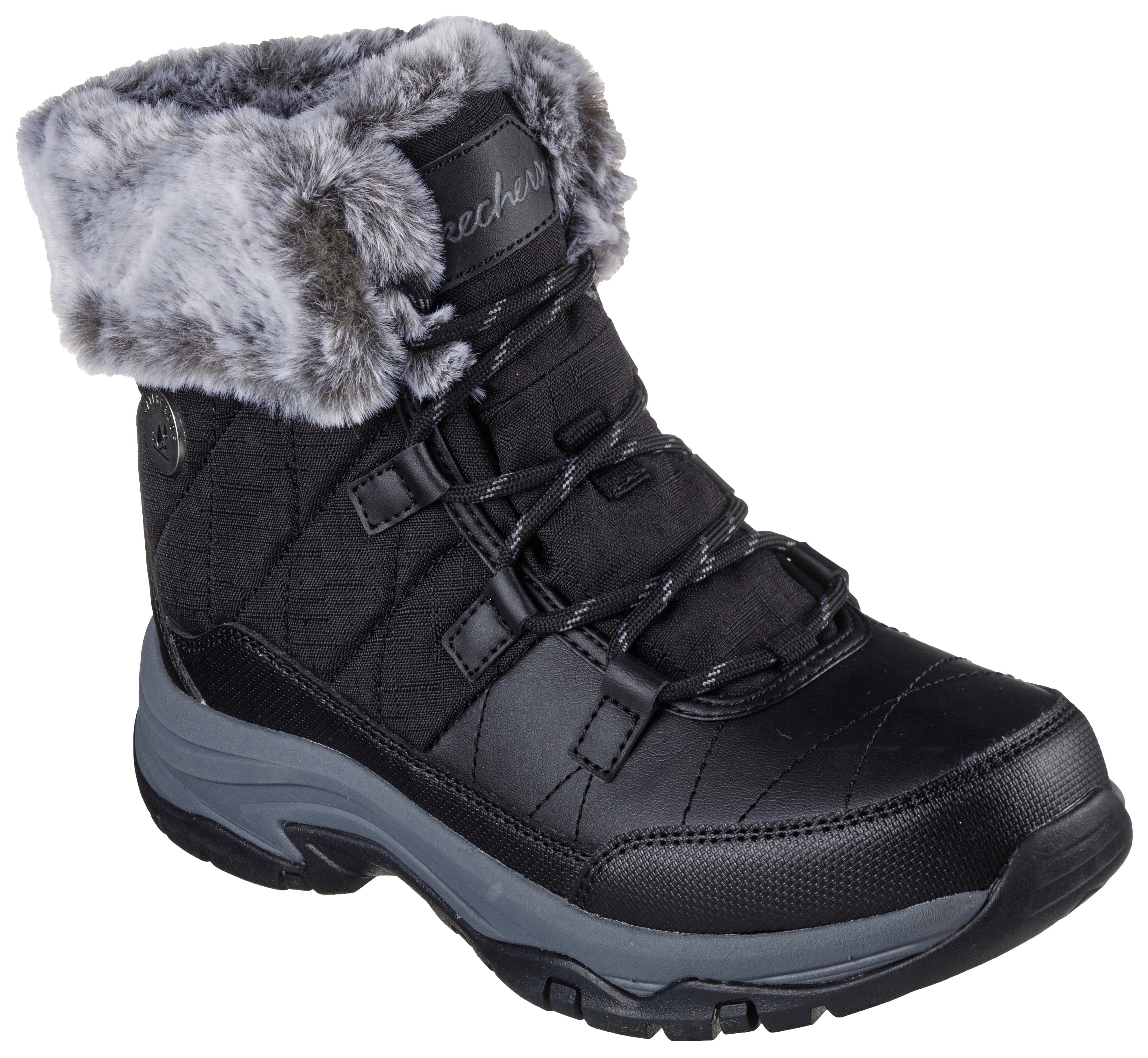 Skechers TREGO- Winterboots mit schwarz Fellimitat-Besatz