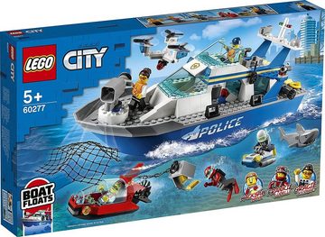 LEGO® Spielbausteine City 60277 Polizeiboot Bausatz für Kinder, geeignet ab 5 Jahren, Thema: Schiffe, Polizei und Fahrzeuge, (276 St)