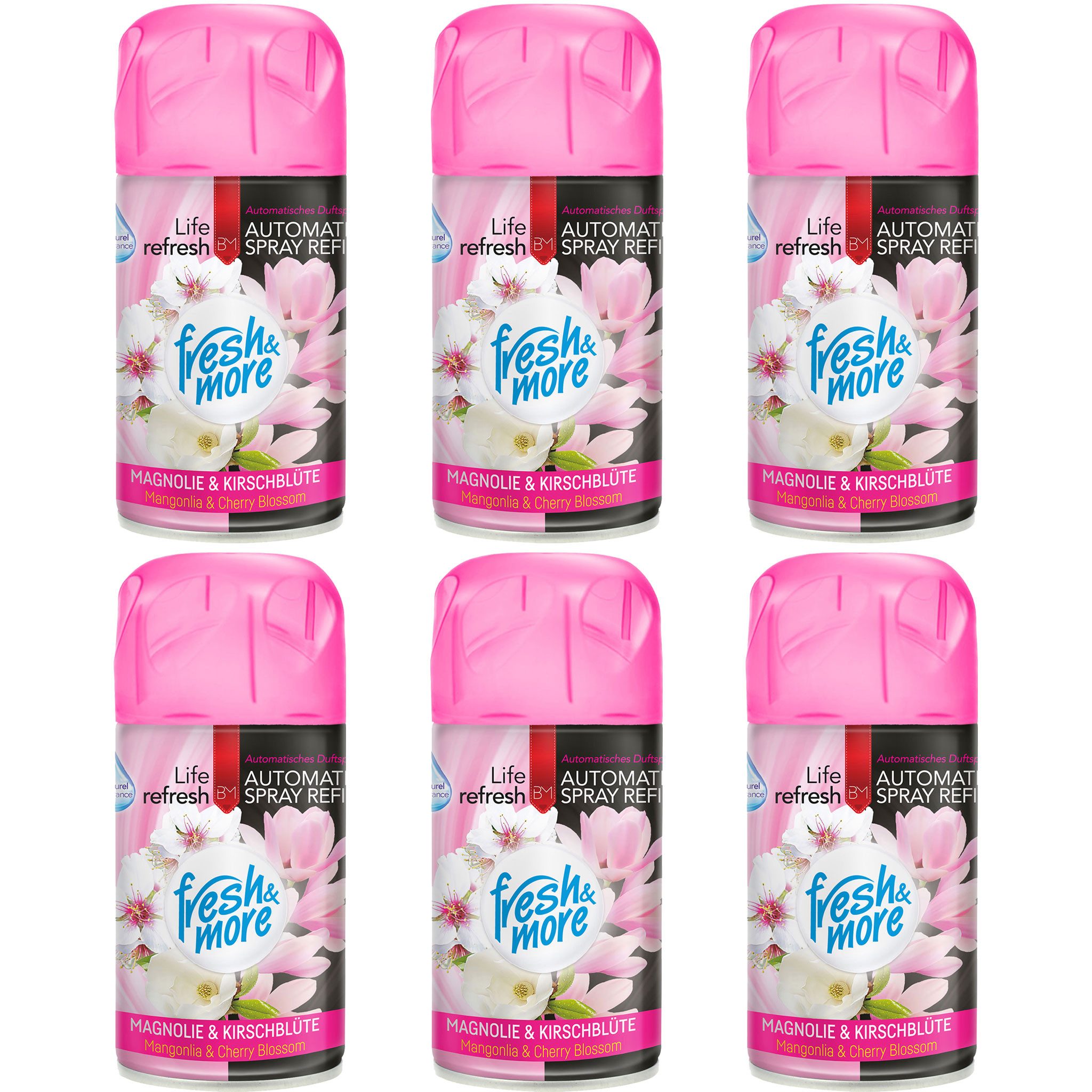 fresh & more Raumduft Lufterfrischer Nachfüller (6er Pack, 6-St., 250ml)