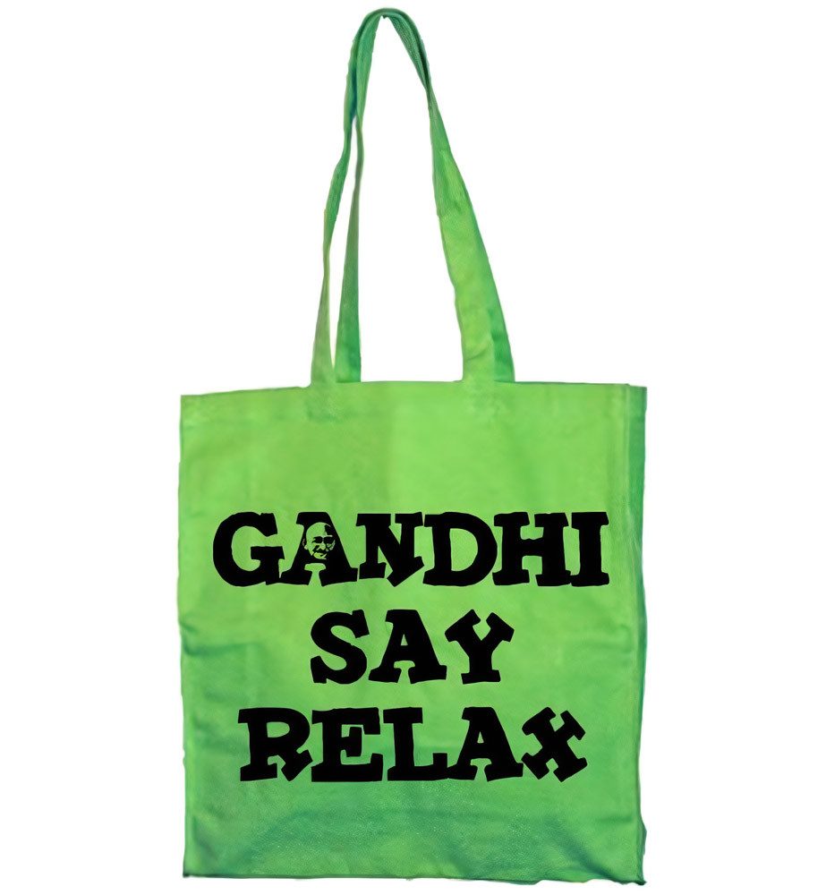 Tragetasche Gandhi Say Relax Tote Bag
