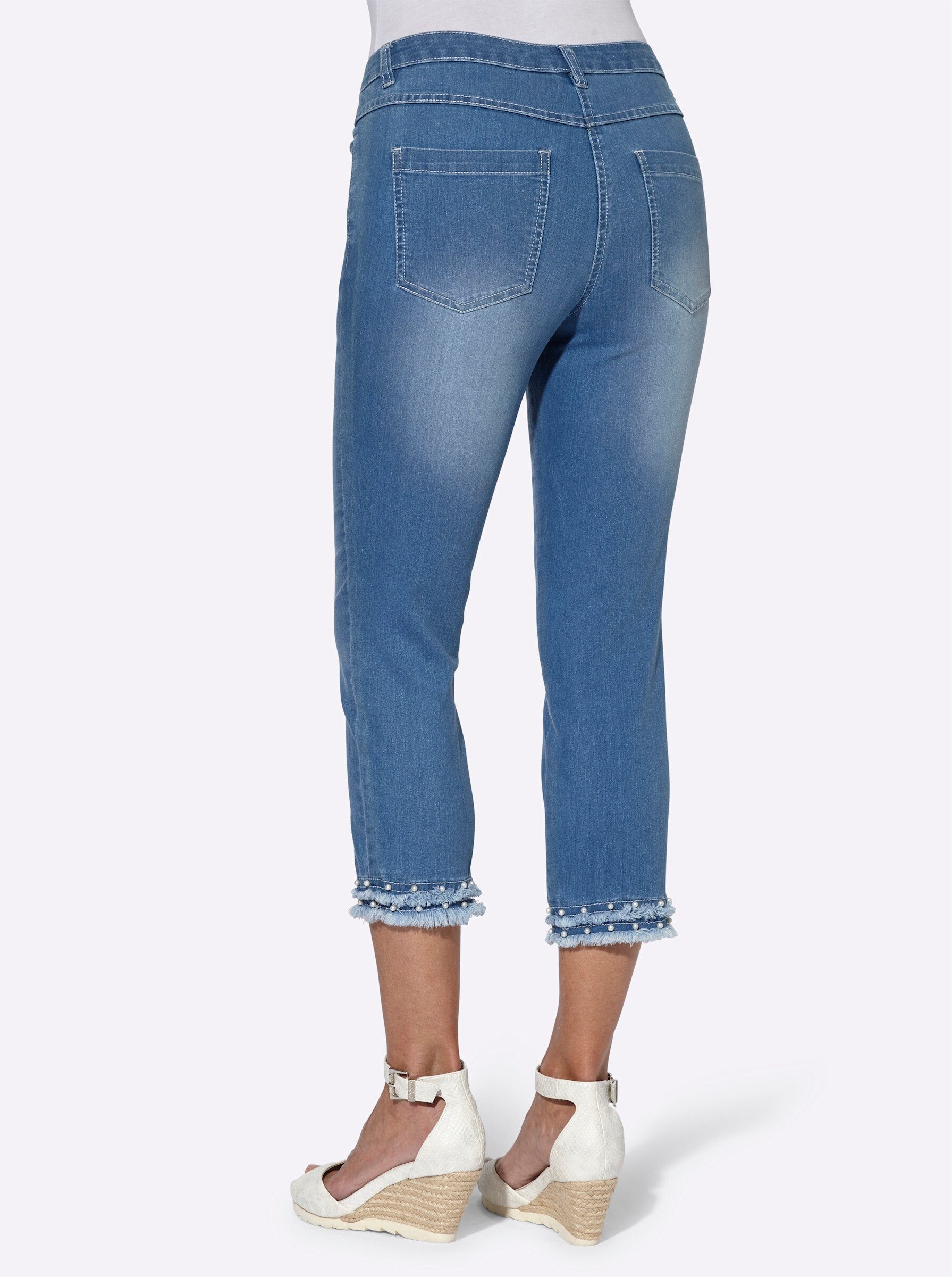 Witt Jeansshorts Jeans wadenlang leicht vertieft