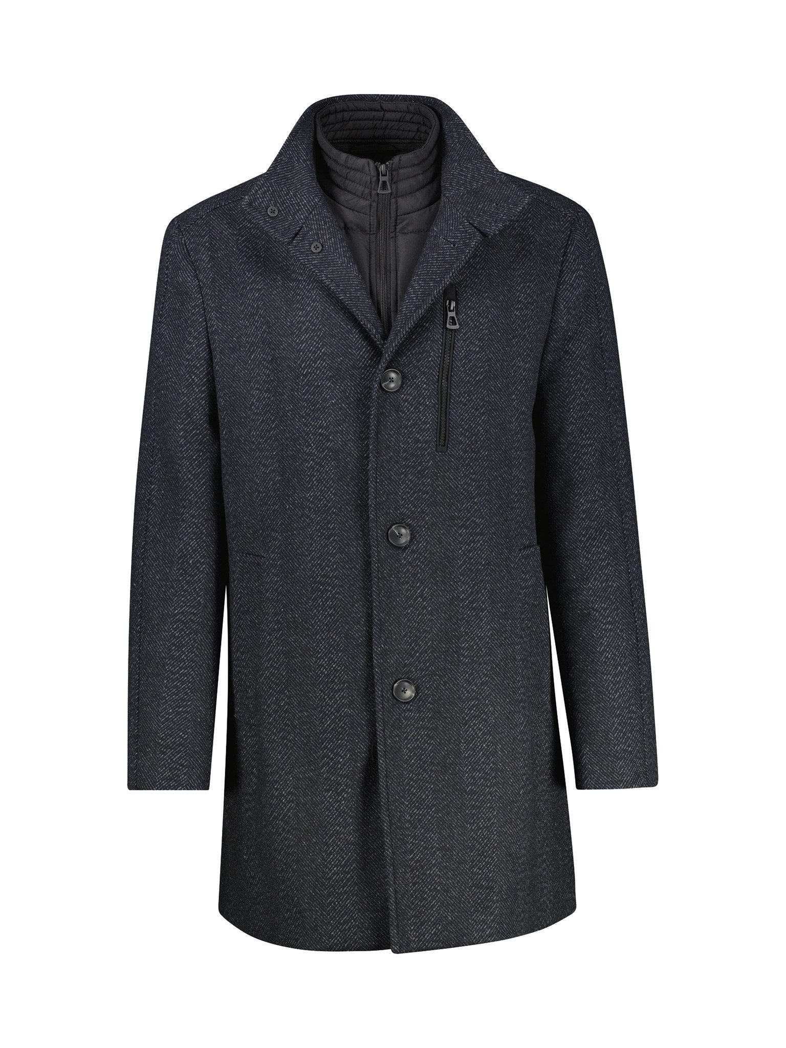 LERROS Kurzmantel mit Stehkragen und Knopfleiste, Woll-Anteil