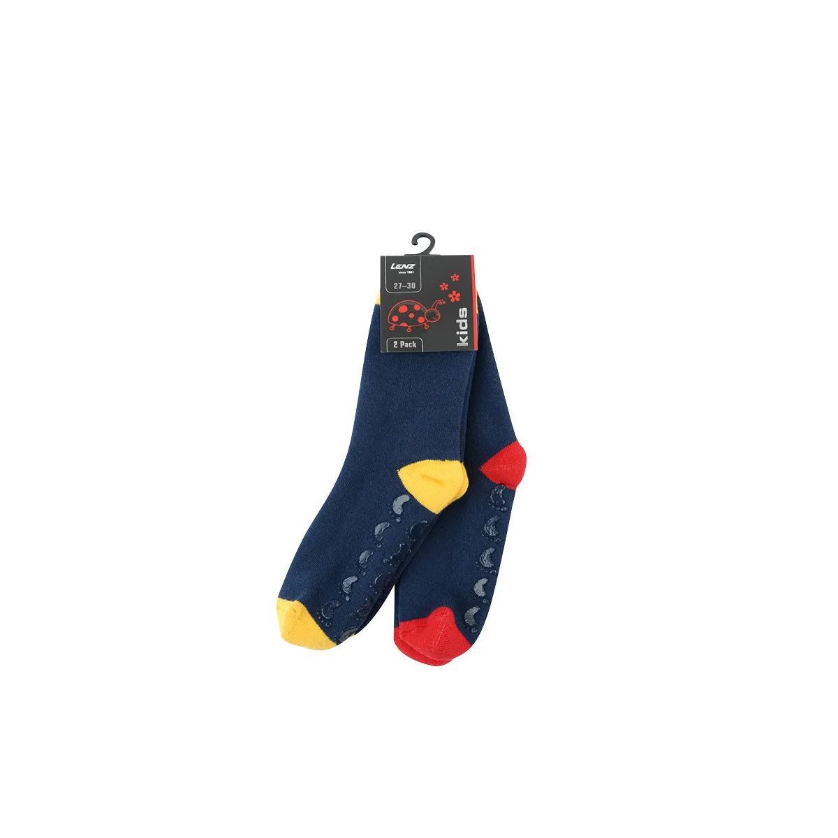 Lenz Wandersocken Kids Rubber Print Weiche, rutschfeste Kindersocken mit Komfortbündchen und flacher