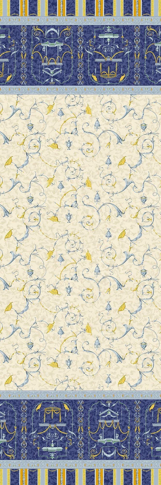 Bassetti Tischdecke Tischlaeufer Twill OPLONTIS, B3 Blau