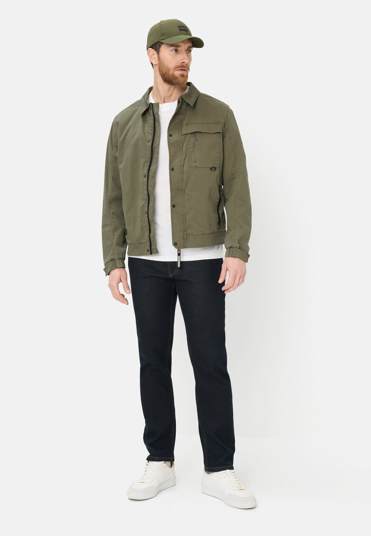 camel active Blouson mit Innentaschen Langarm Markenlogo