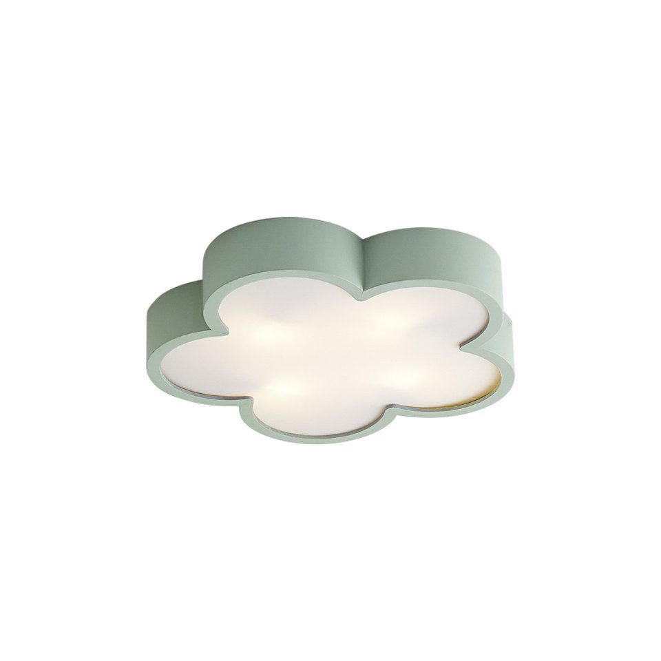 Qazqa Deckenleuchte Lucille, ohne Leuchtmittel, Warmweiß, QAZQA Deckenleuchte, e27, Grün, Holz, Für Kinder