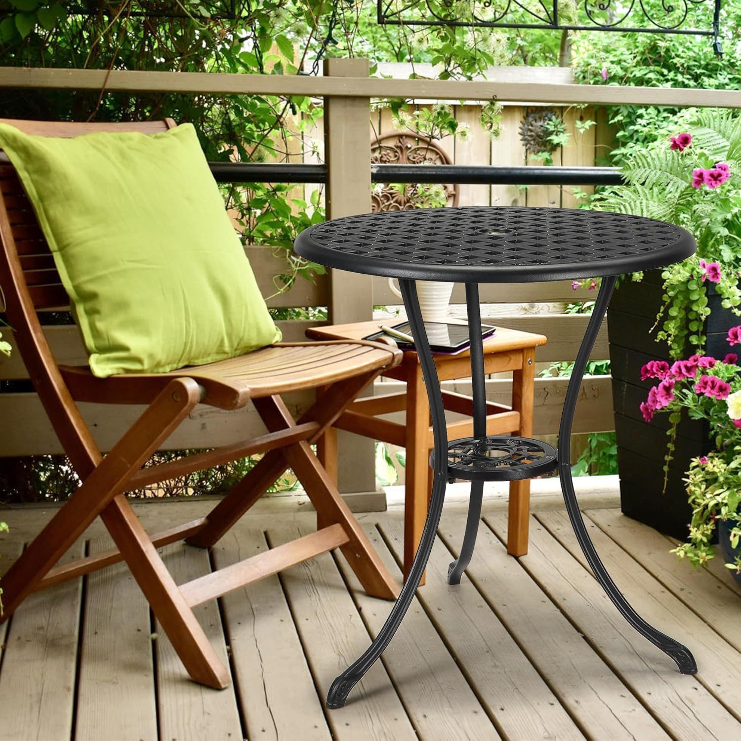 GarveeMore Gartentisch Balkontisch Bistrotisch Outdoor Aluminium günstig online kaufen
