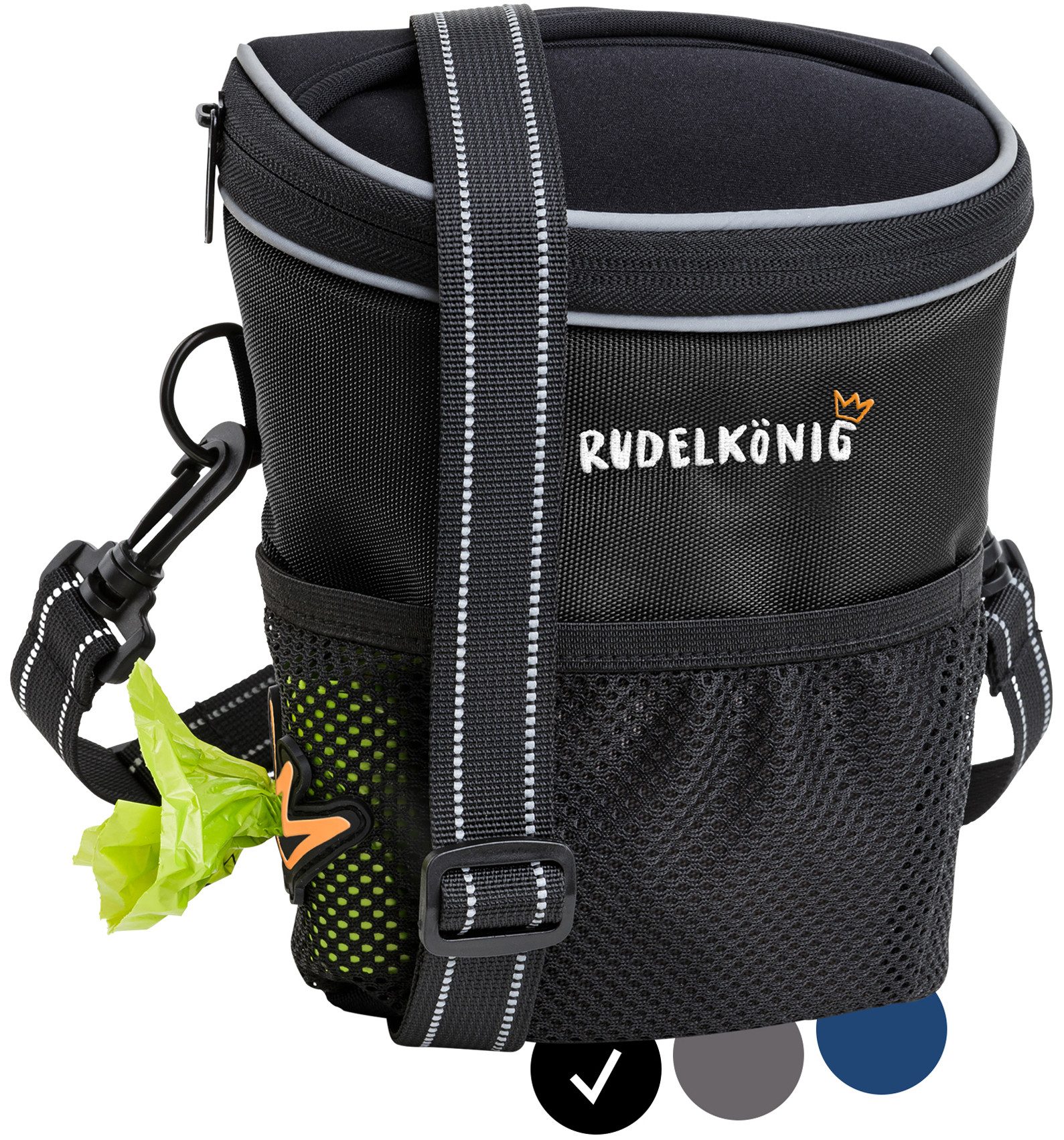 Rudelkönig Сумка для лечения Leckerlitasche für Для собак, Кормbeutel mit Aufbewahrungstasche (1-tlg), Snack-Beutel für Для собак mit Сумка для какашекspender zum Umhängen