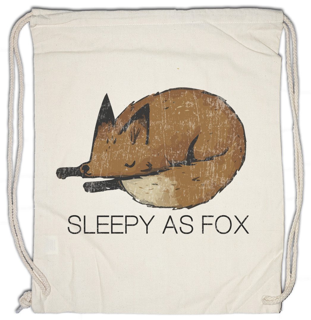 Turnbeutel Sleepy As Fox Turnbeutel Schlafen Schlaf Chill Chiller Relaxing Sleep