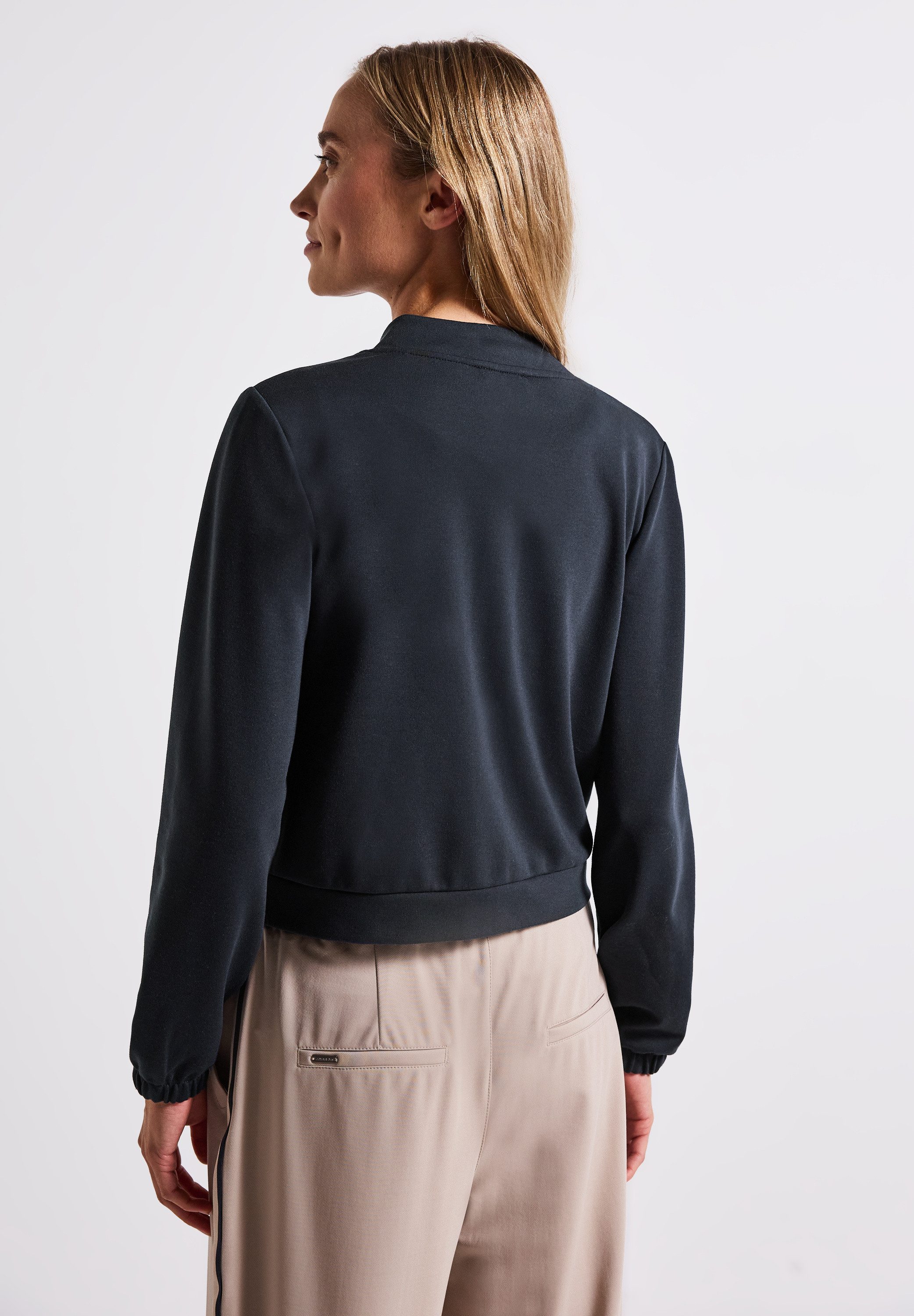 STREET ONE Cardigan aus elastischem Materialmix günstig online kaufen