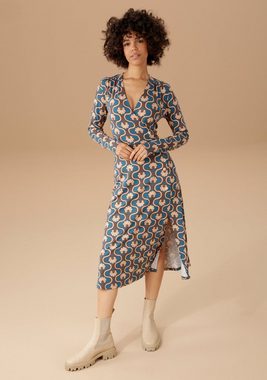 Aniston CASUAL Jerseykleid mit trendigem Retromuster bedruckt