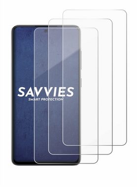 Savvies Panzerglas für Samsung Galaxy A52s 5G, Displayschutzglas, 3 Stück, Schutzglas Echtglas 9H Härte klar Anti-Fingerprint