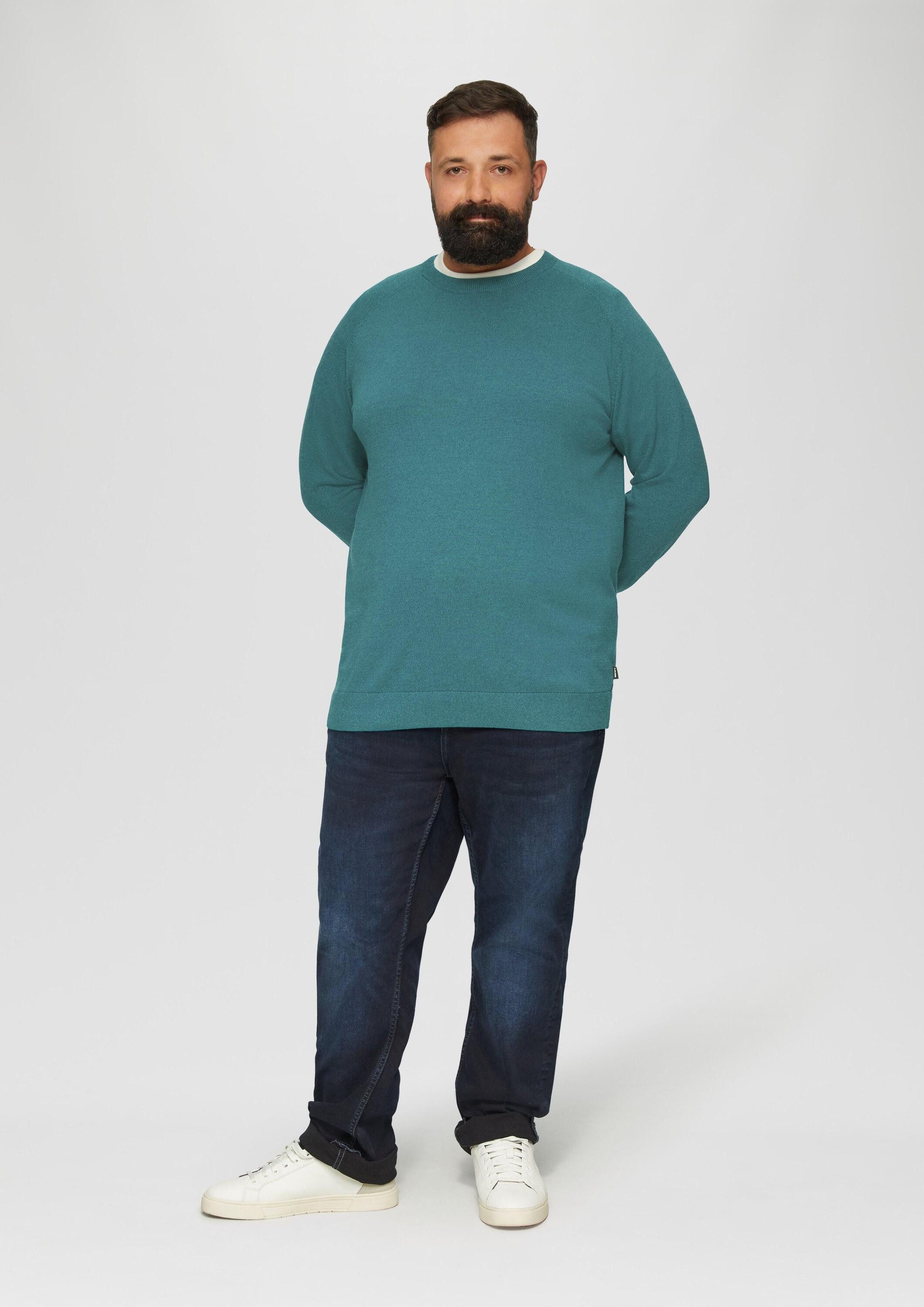 s.Oliver Longpullover Strickpullover Strickpullover mit Rippbündchen