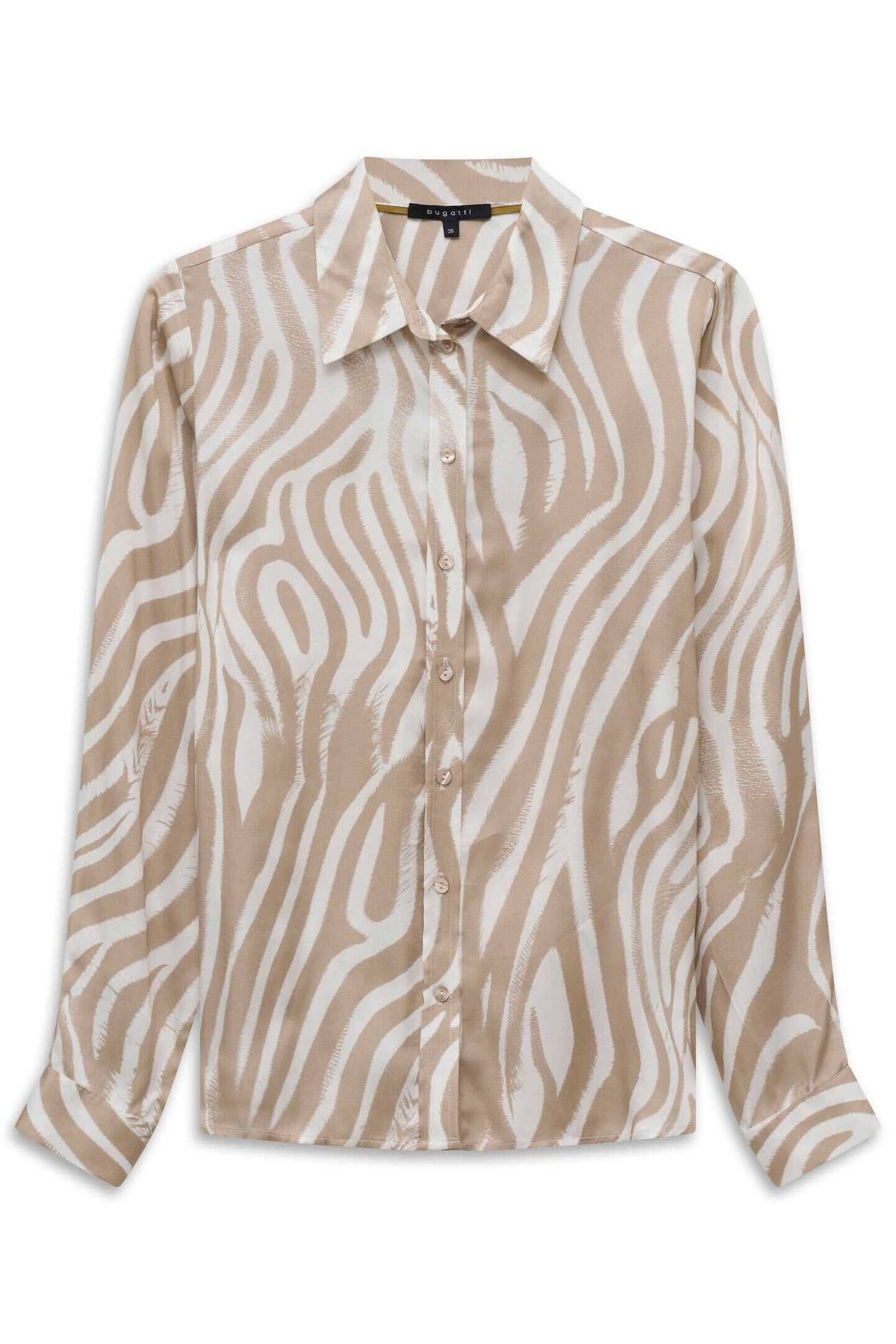 bugatti Hemdbluse Modern Fit bedruckt aus Viskose