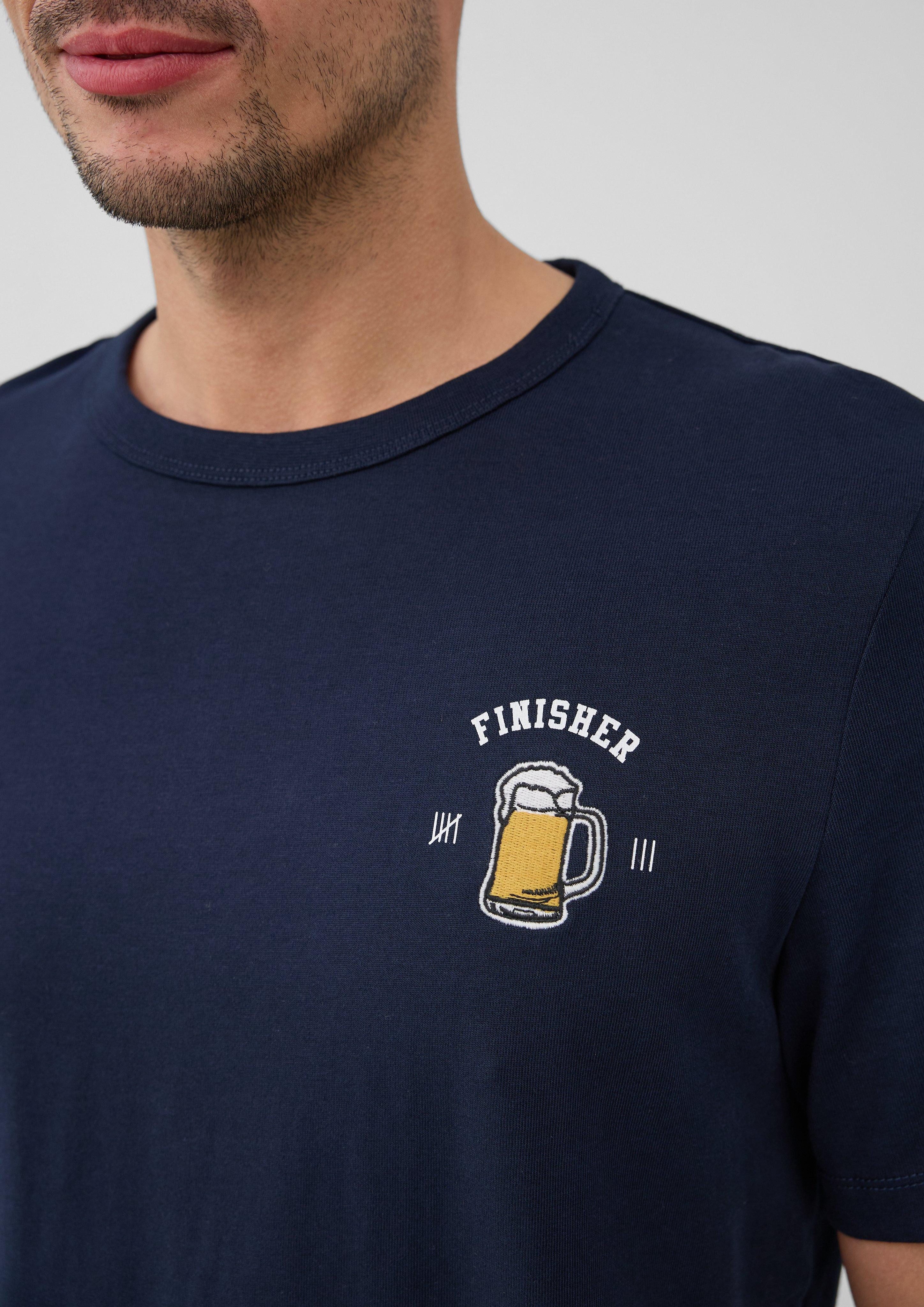 s.Oliver Kurzarmshirt Jersey-T-Shirt mit Artwork, Volksfest günstig online kaufen