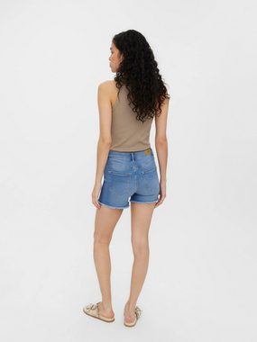 Vero Moda Jeansshorts Peach (1-tlg) Fransen, Weiteres Detail