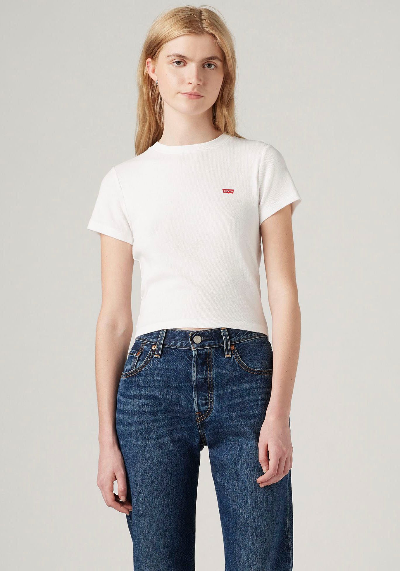 Levi's® T-Shirt ESSENTIAL SPORTY TEE in Feinripp- Qualität günstig online kaufen