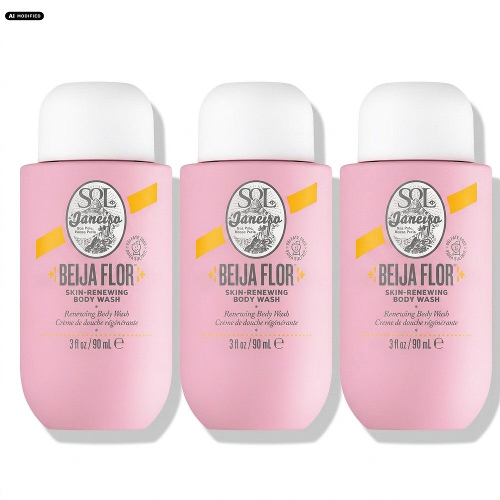 Sol de Janeiro Körperpflegemittel Sol de Janeiro Beija Flor Renewing Body Wash 3er Set, 1-tlg., Praktisches Vorrats-Set mit drei identischen Body Wash Produkten