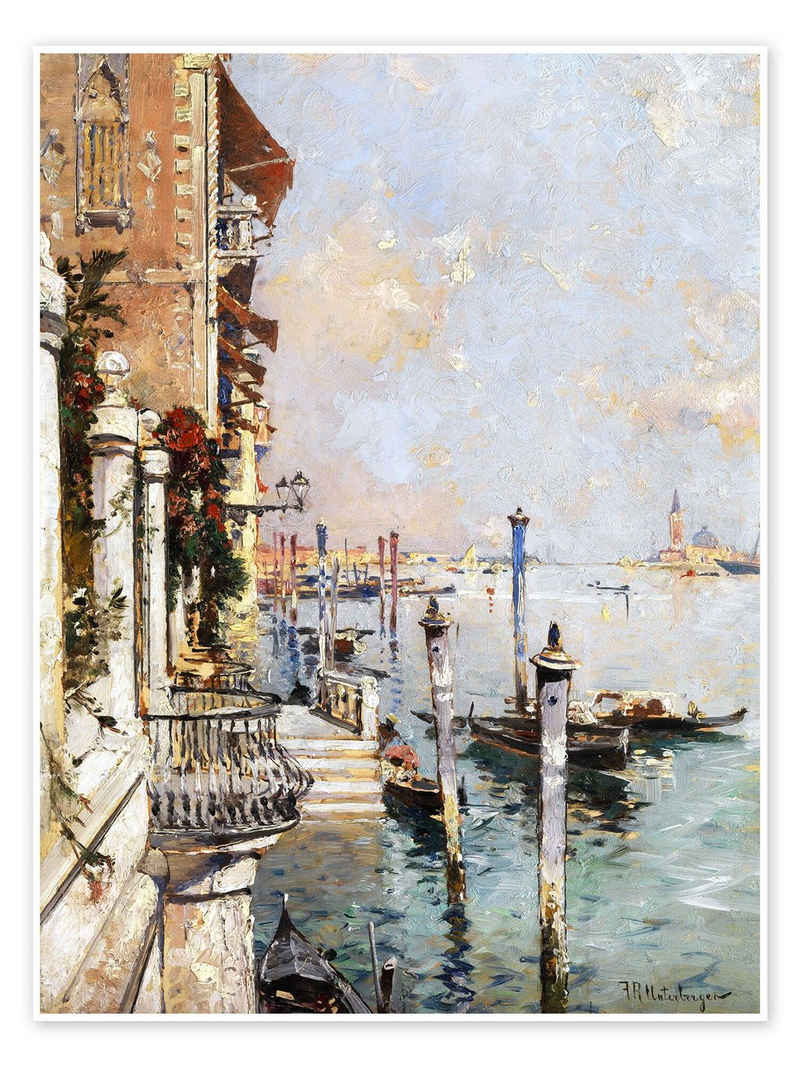 Posterlounge Poster Franz Richard Unterberger, Der Canal Grande, Venedig, Malerei