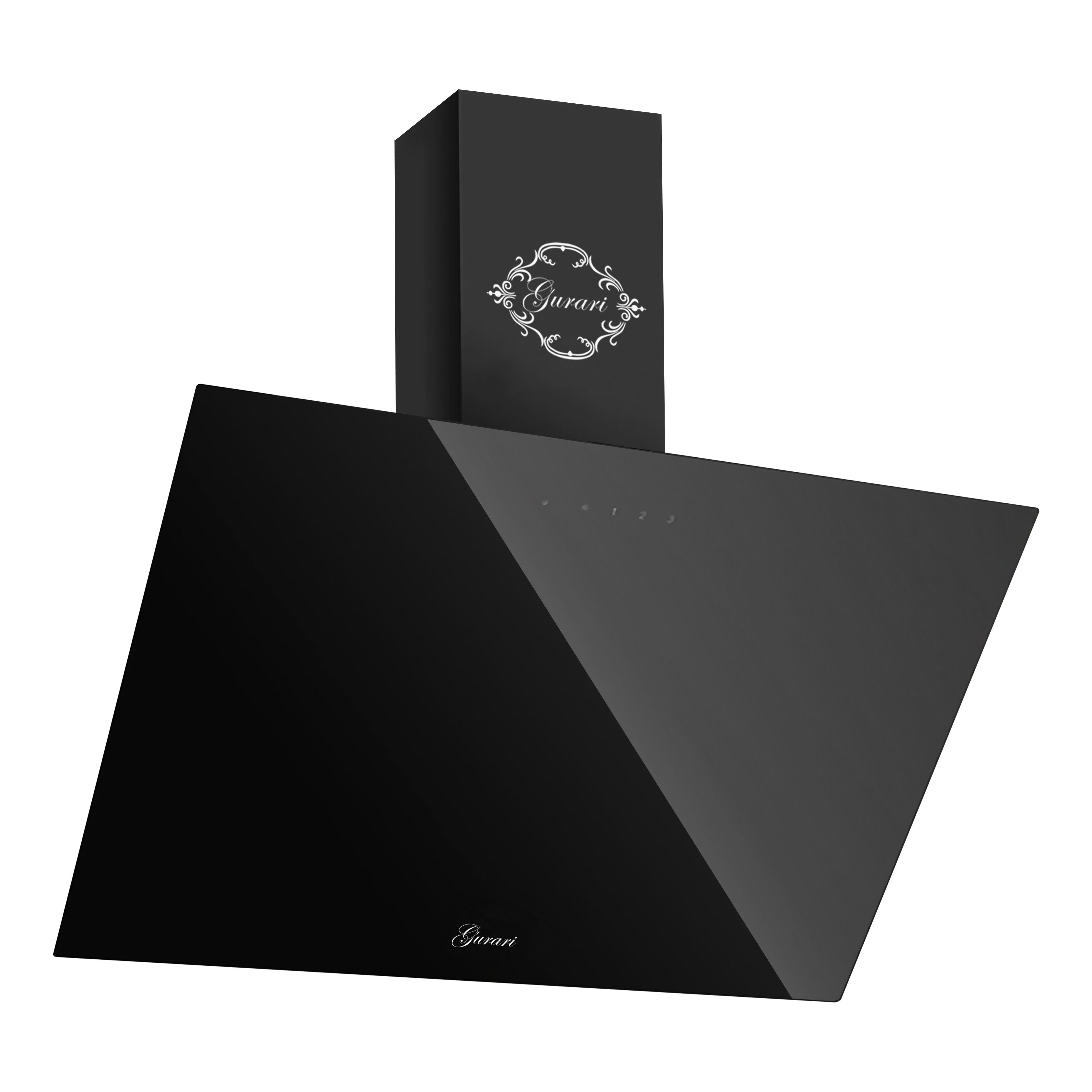 Kopffreihaube GCH 286 Bl 8 Prime, Dunstabzugshaube 80 cm Schwarz Glas, 1000m³/h