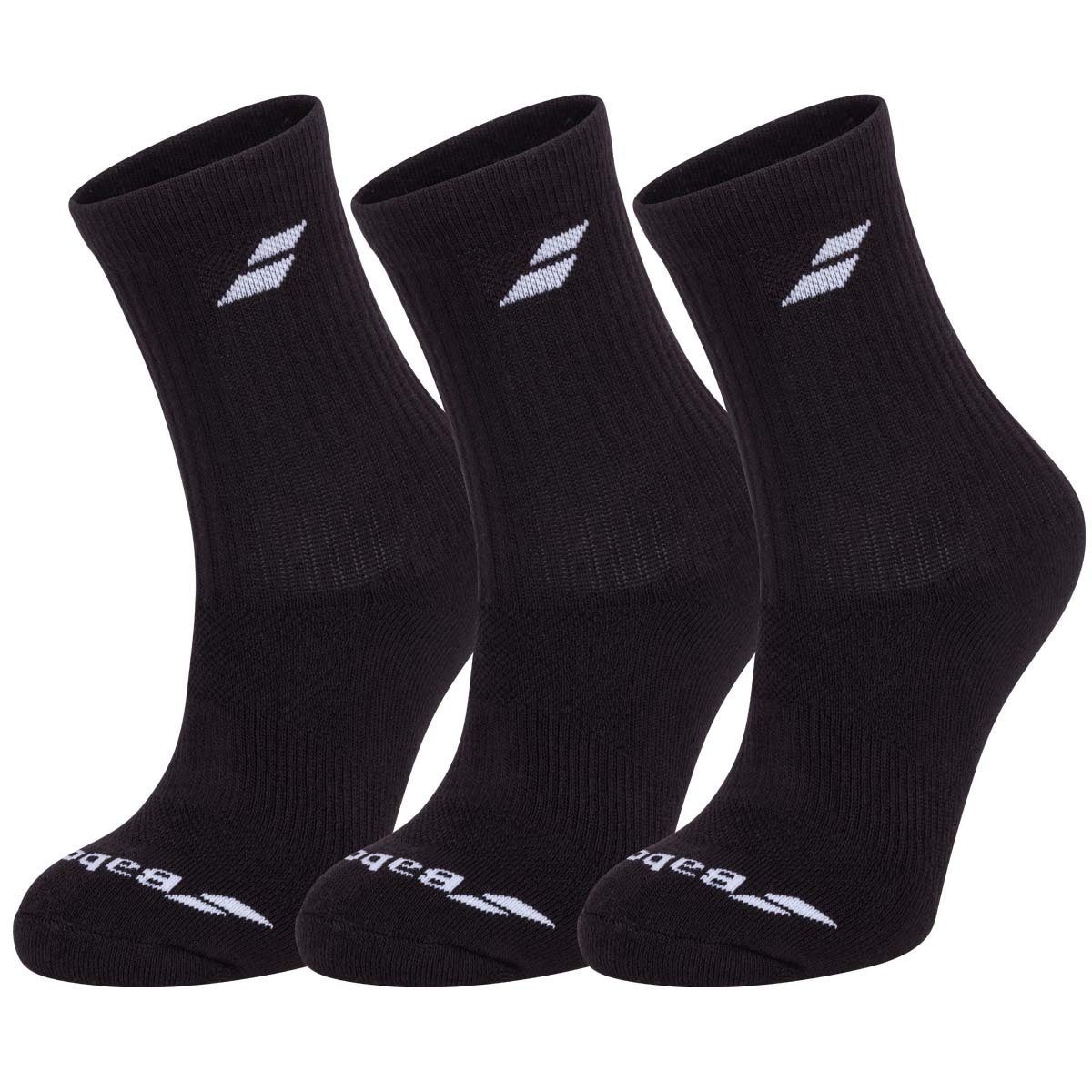 Babolat Sportsocken Crew Classic schwarz Kinder - 3 Paar