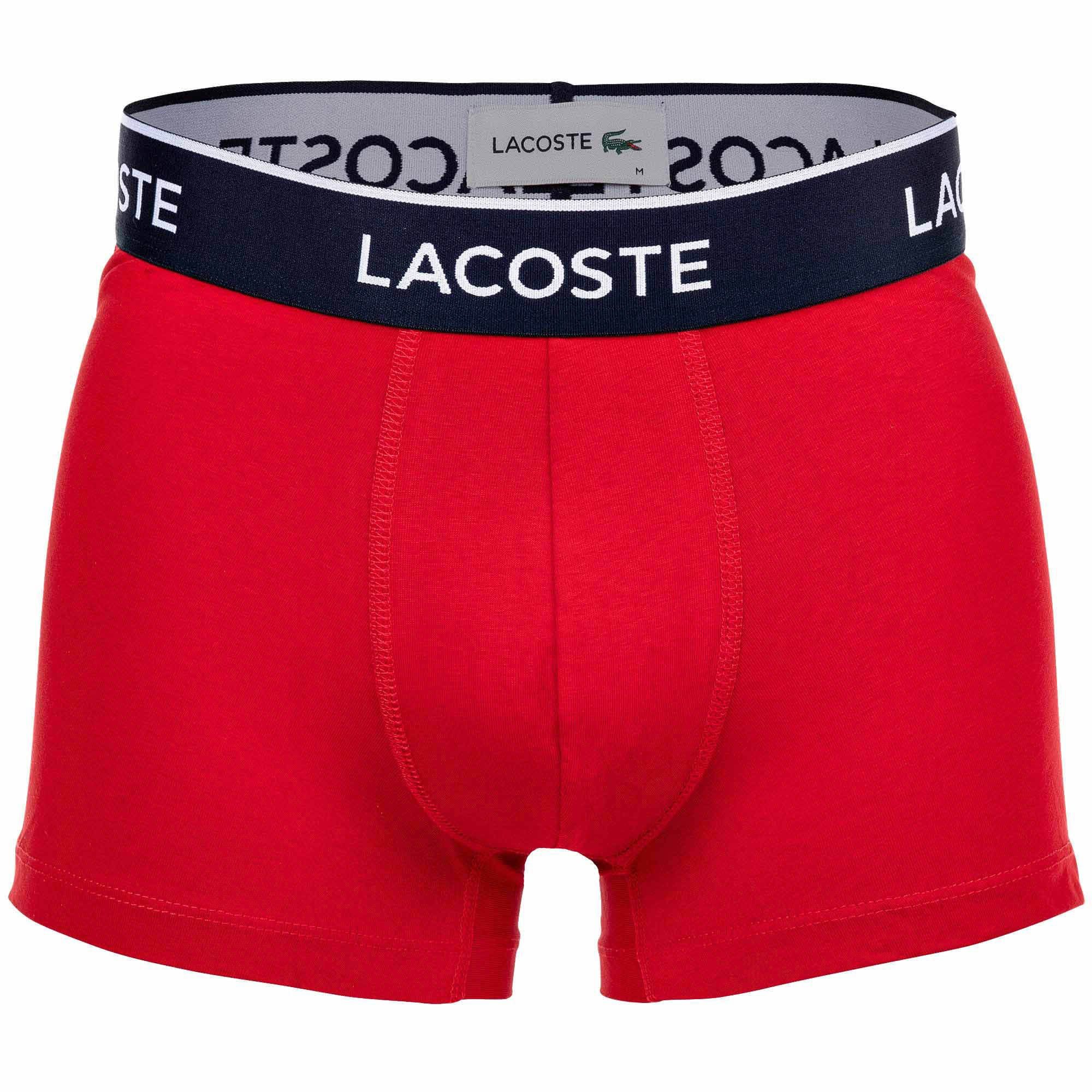 Lacoste 3-er Set Trunks Blau, Rot & Dunkelblau günstig online kaufen