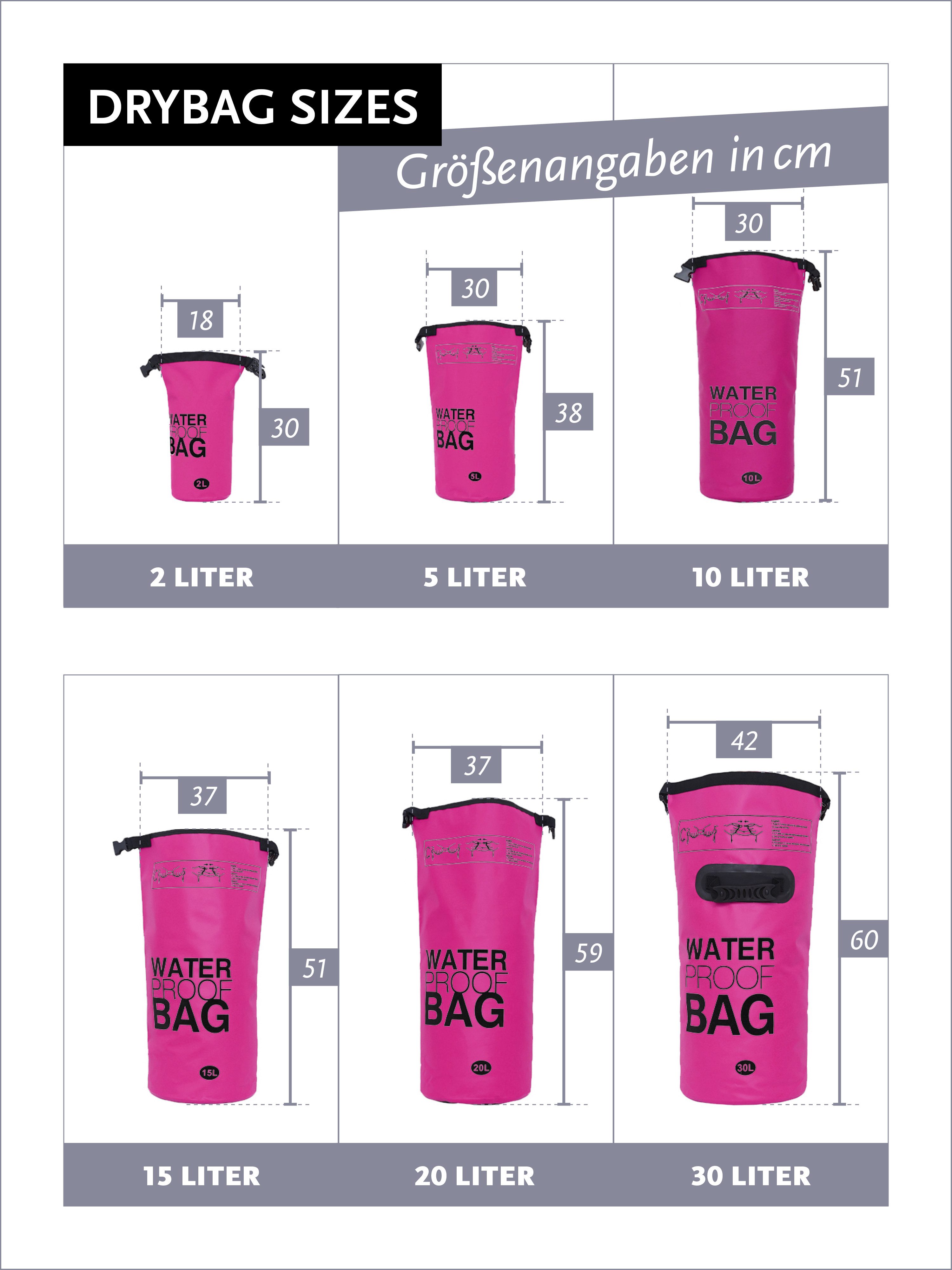 DonDon Drybag Beutel Trockentasche Trockenbeutel, wasserdichter outdoor Drybag – Bild 3 von 5
