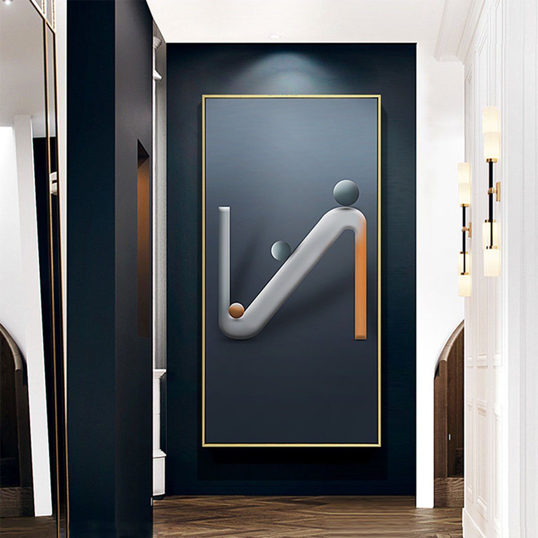 Moderner St), (4 UG L.Ru Kunstdruck Linienfarbblock-abstrakter Malereikern, Eingangskorridorgang dekorativer dekorative einfacher Malerei Malereikern