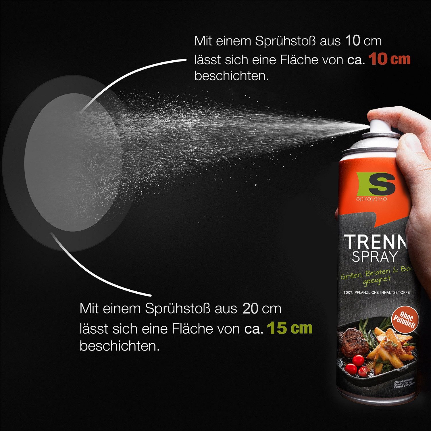 Spraytive Speiseöl 1x 400ml BBQ Trennspray – Antihaftspray fürs Grillen, Braten & Backen, Made in Germany