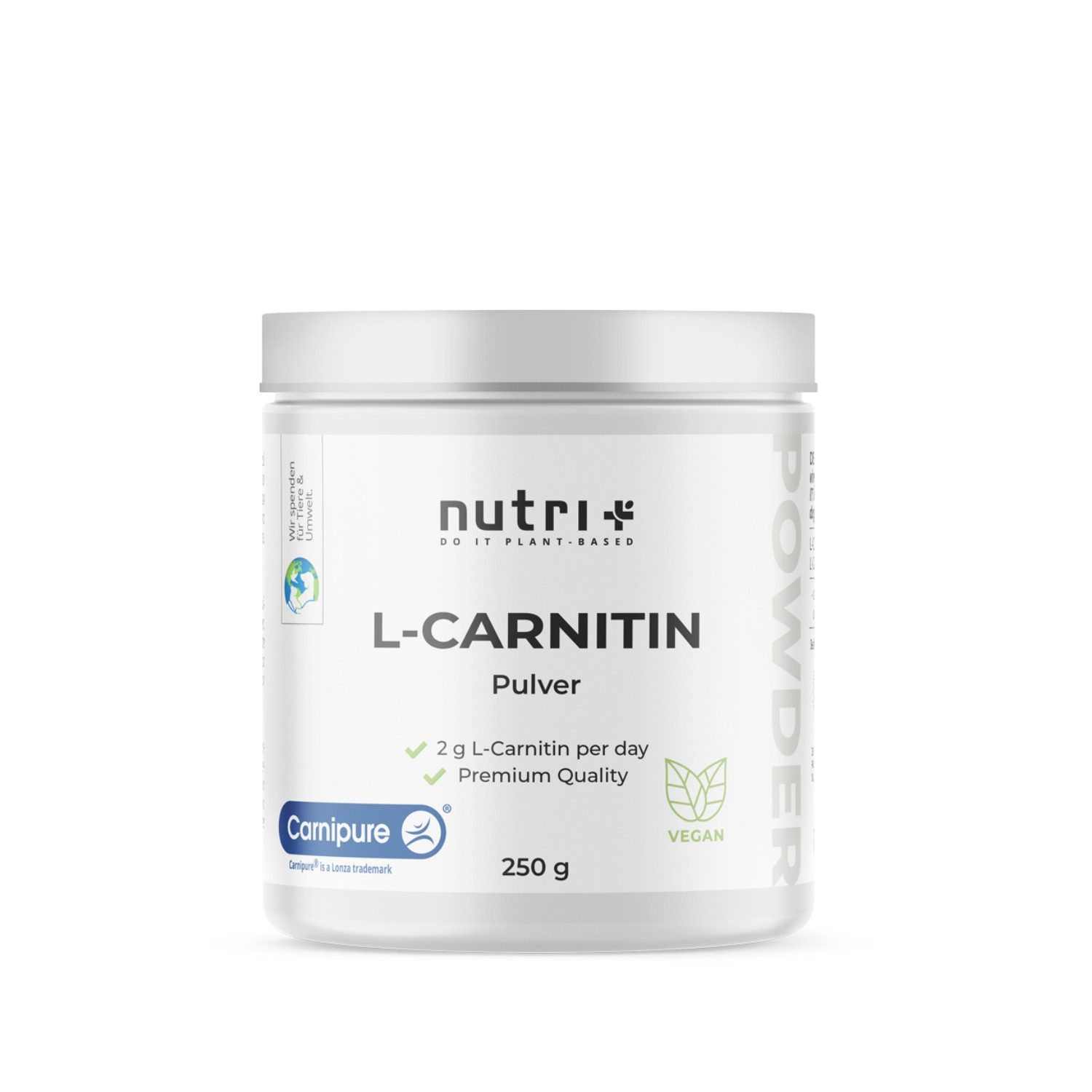 nutri+ L-Carnitin Pulver hochdosiert (Carnipure) Pulver