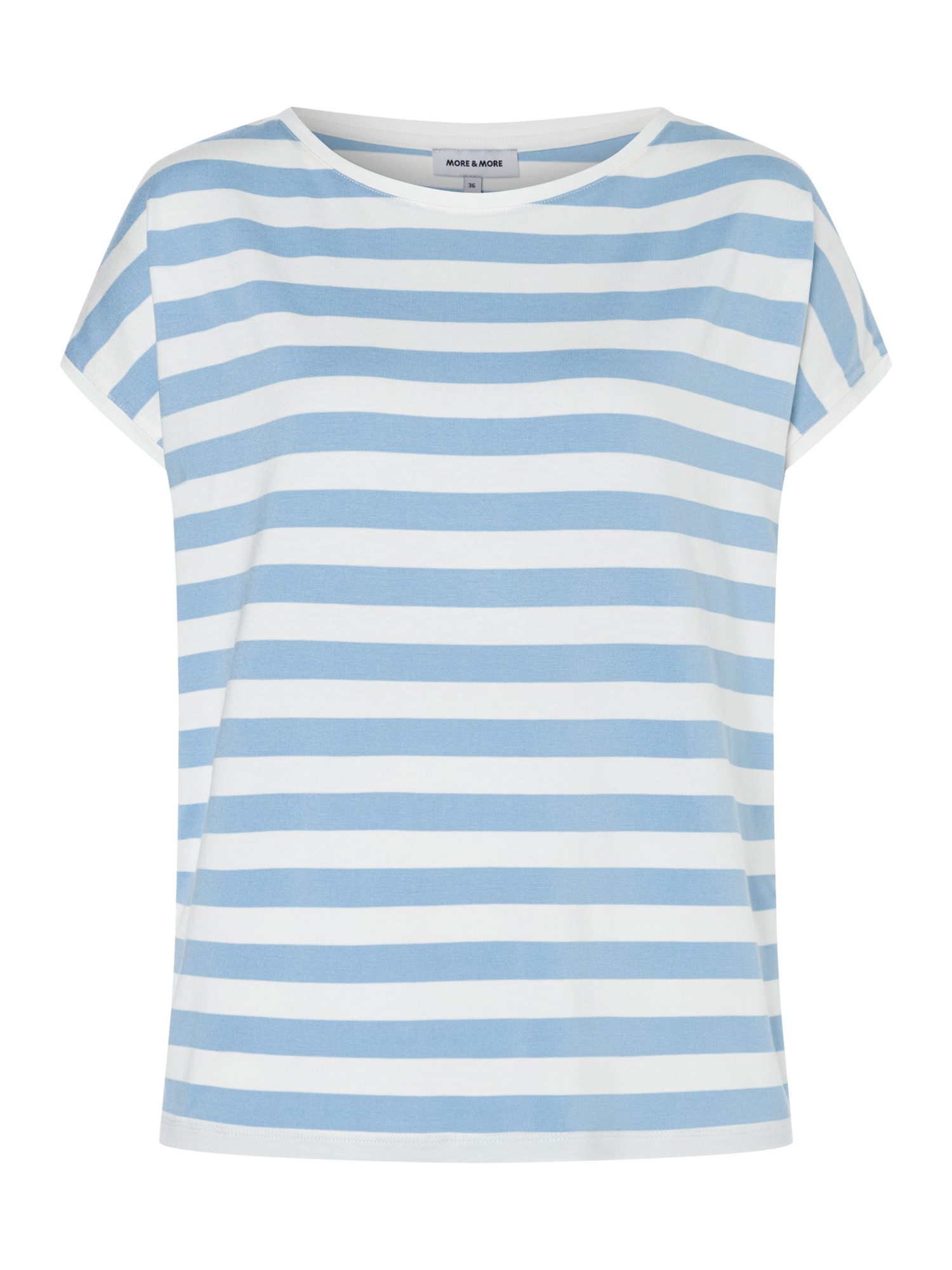 MORE&MORE Kurzarmshirt lockeres, softes Basic-Streifenshirt